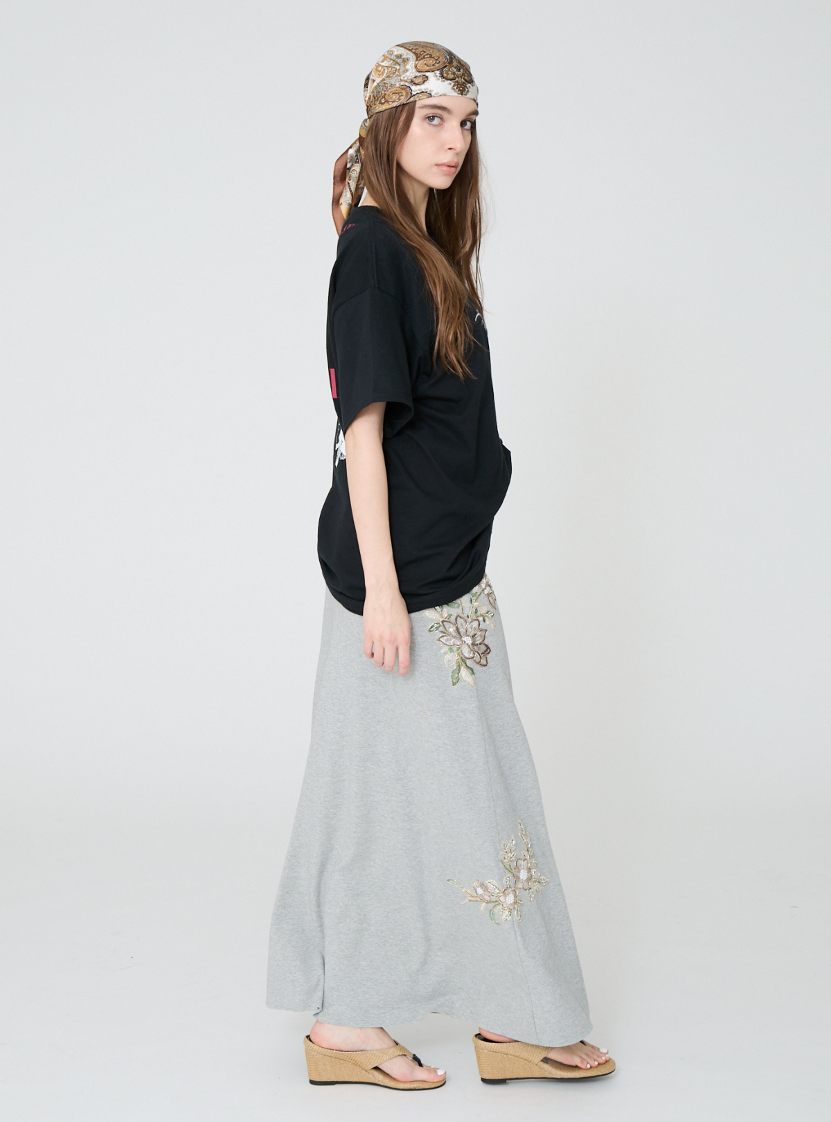 Noir Bloom Loose Tee