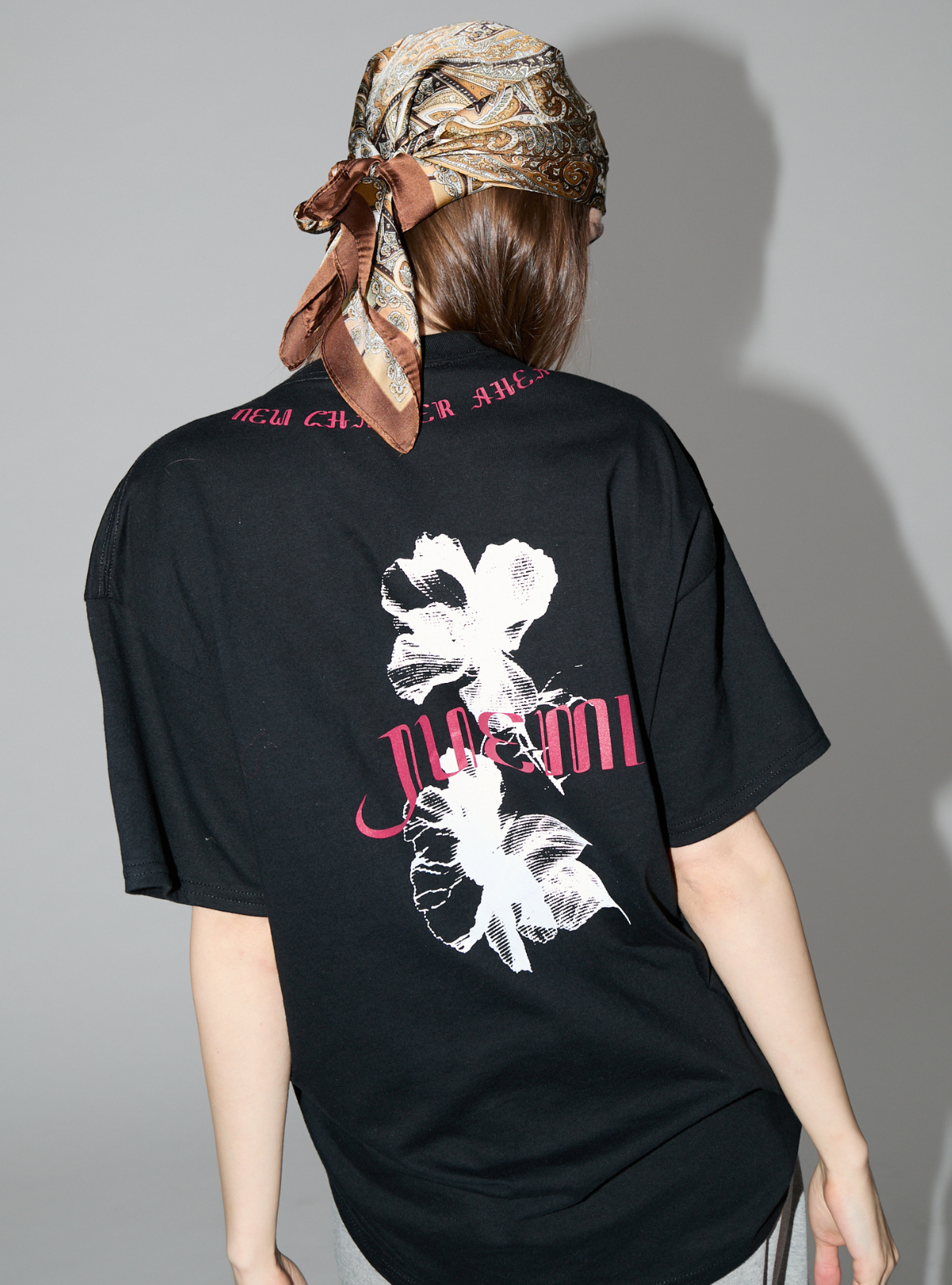 Noir Bloom Loose Tee