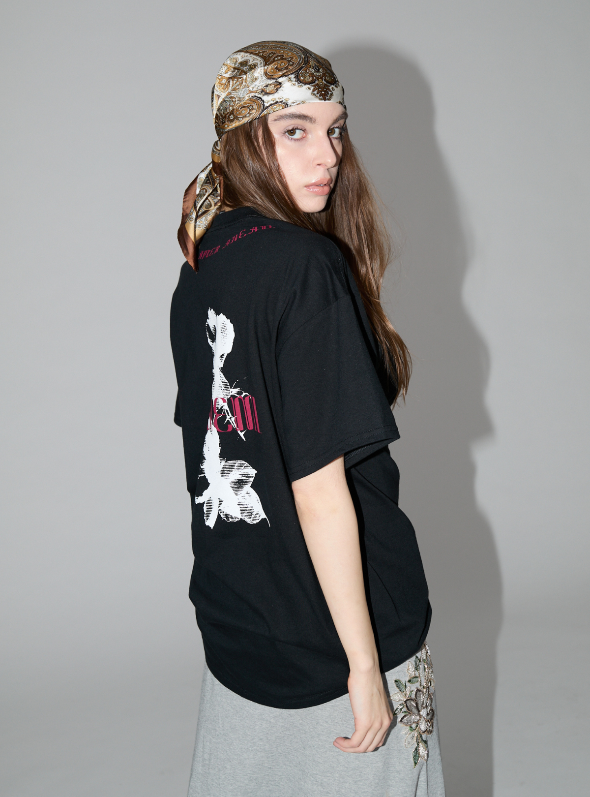 Noir Bloom Loose Tee