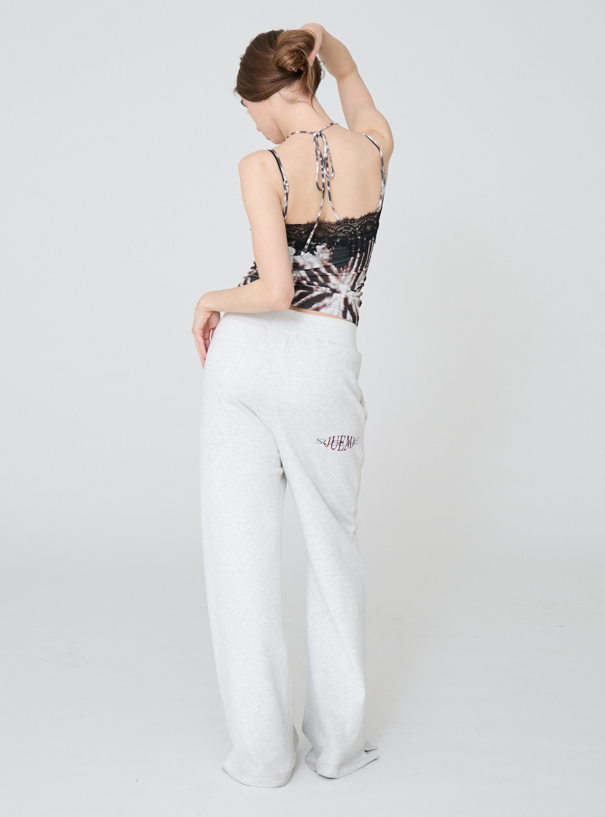 Gem Halter Lace Trim Cami