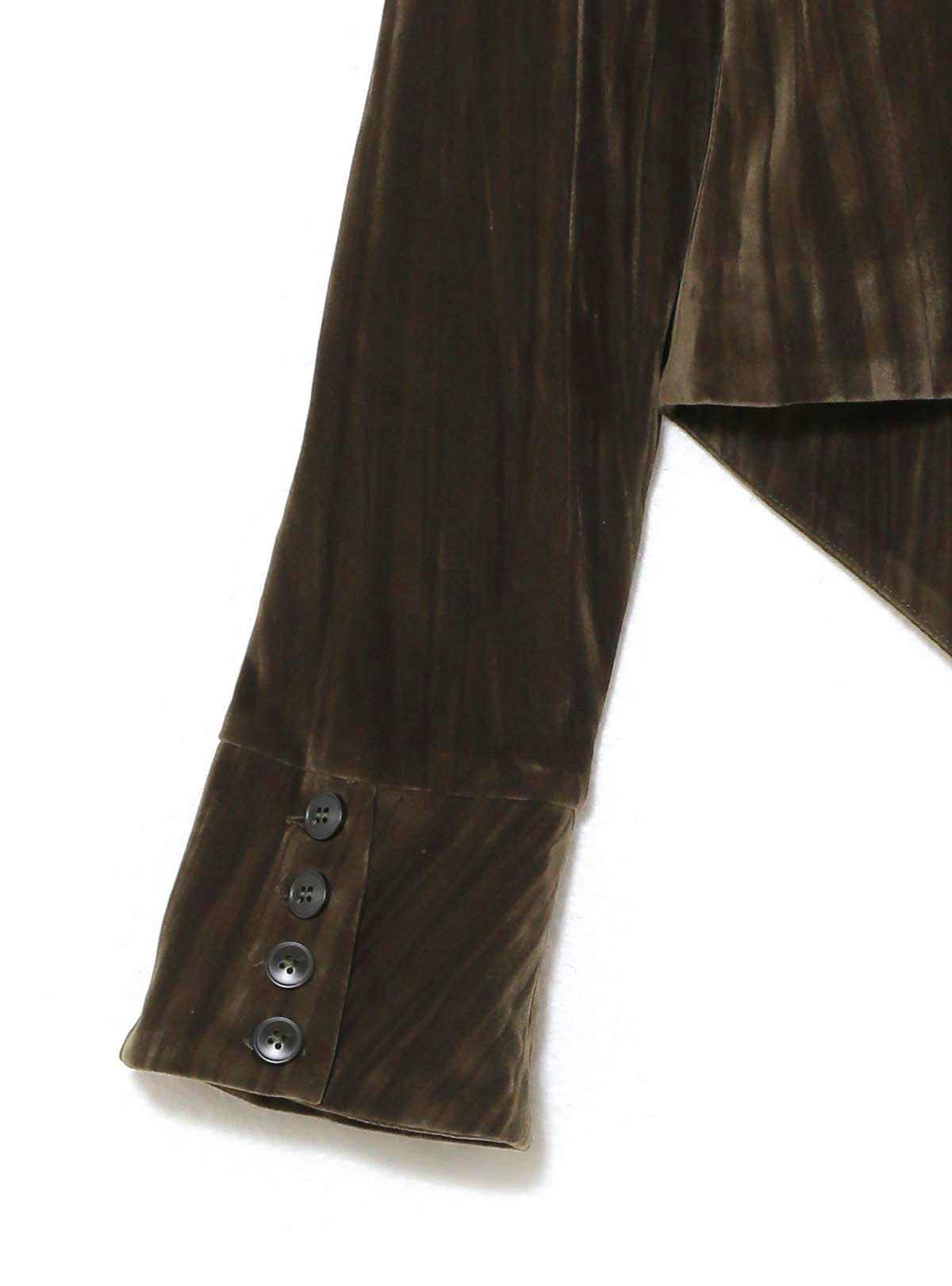 Velour Ribbon Tie Blouse