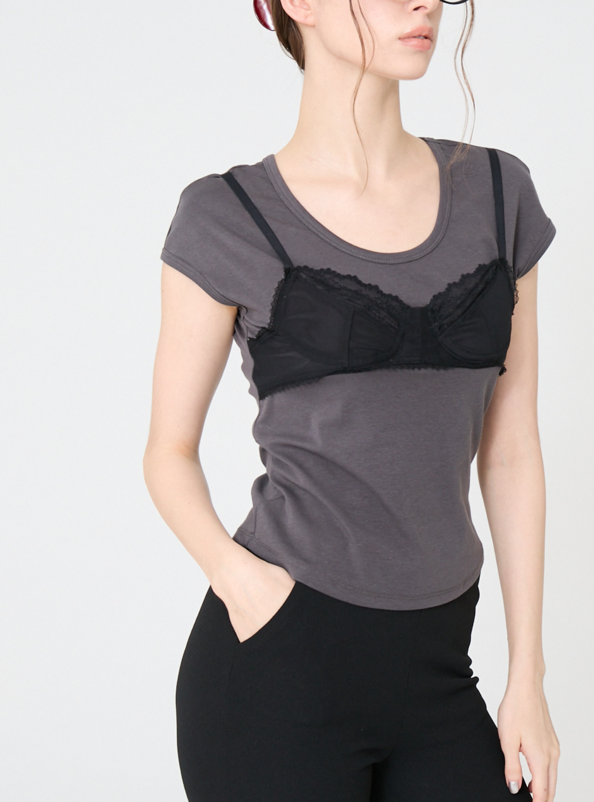 Bralette Layered Tee
