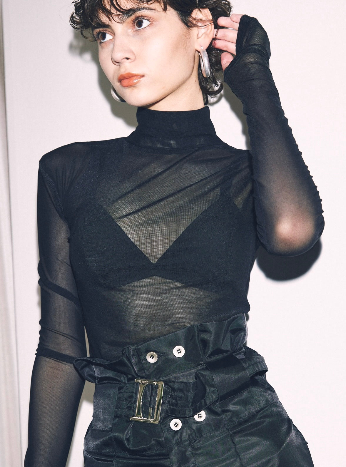 Sheer Stich Tulle Tops