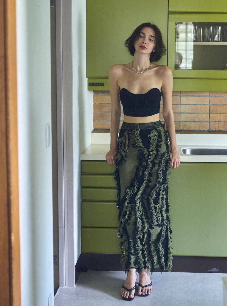 ベアトップ+チューブトップ juemi Cut Out Bi-color Bustier juemi Cut Out Bi-color Bustierの通販 by かわいいもの shop｜ラクマ