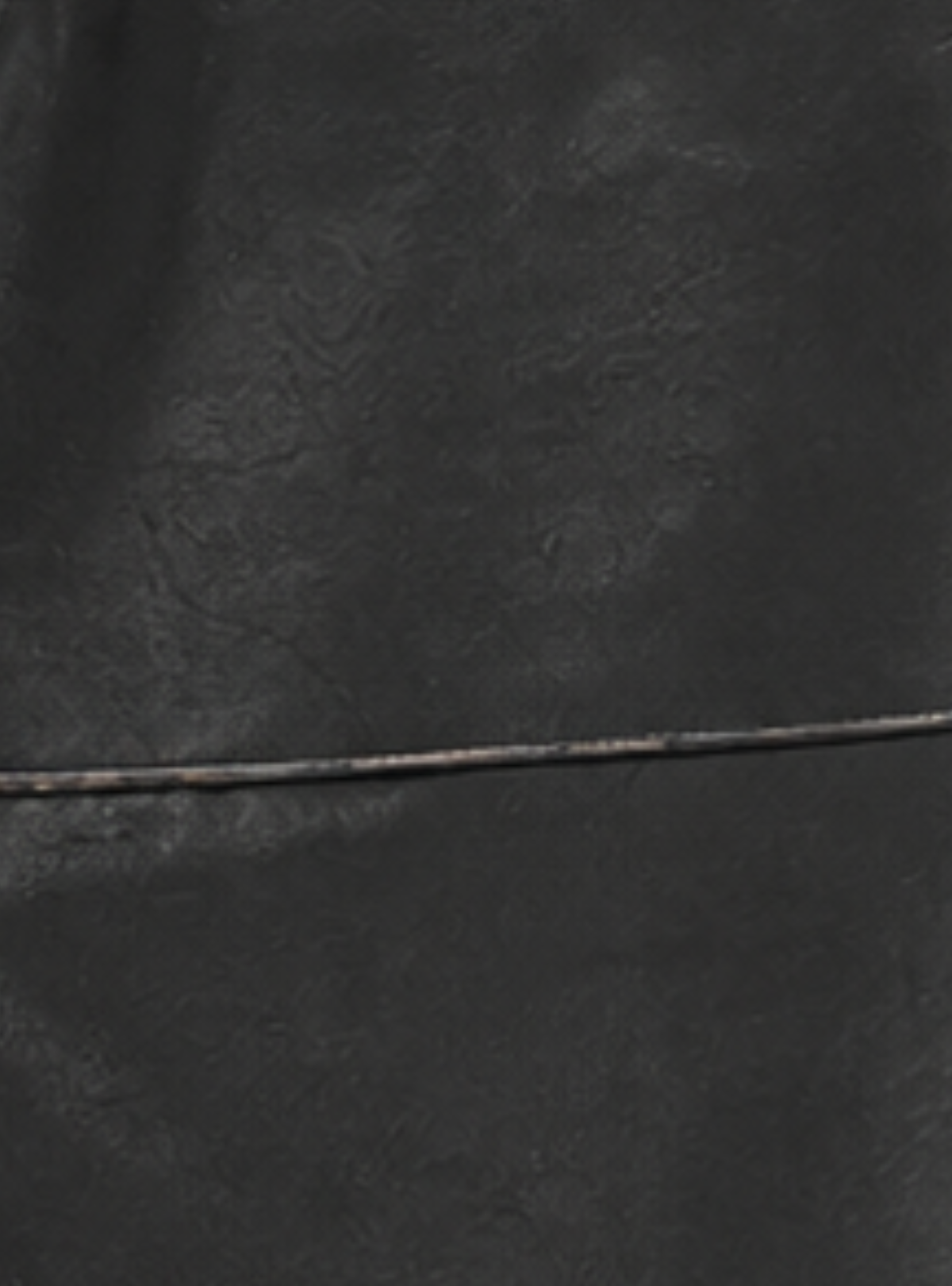 Faux Leather Slit Long SK