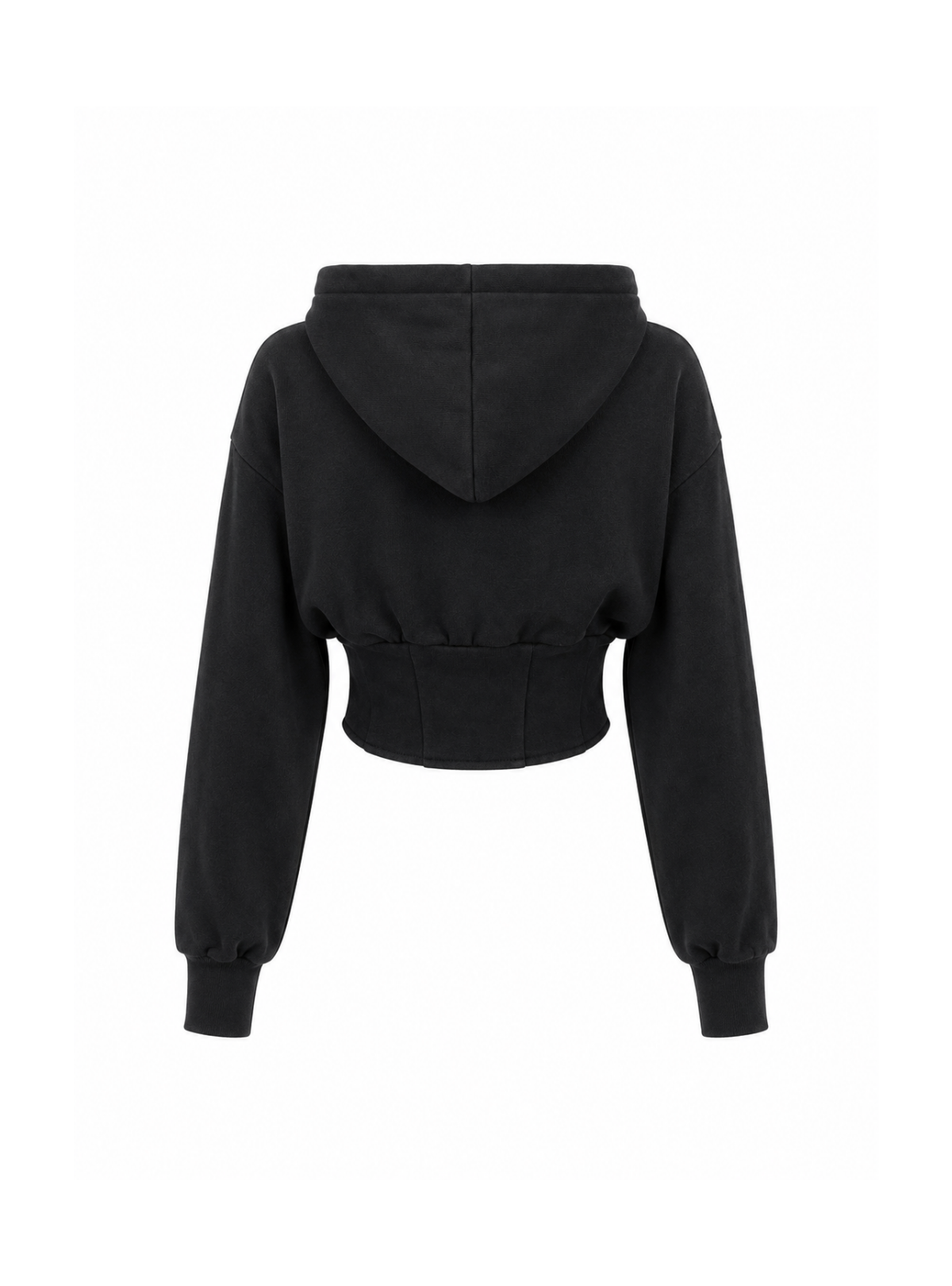 Corset Hem Cropped Hoodie