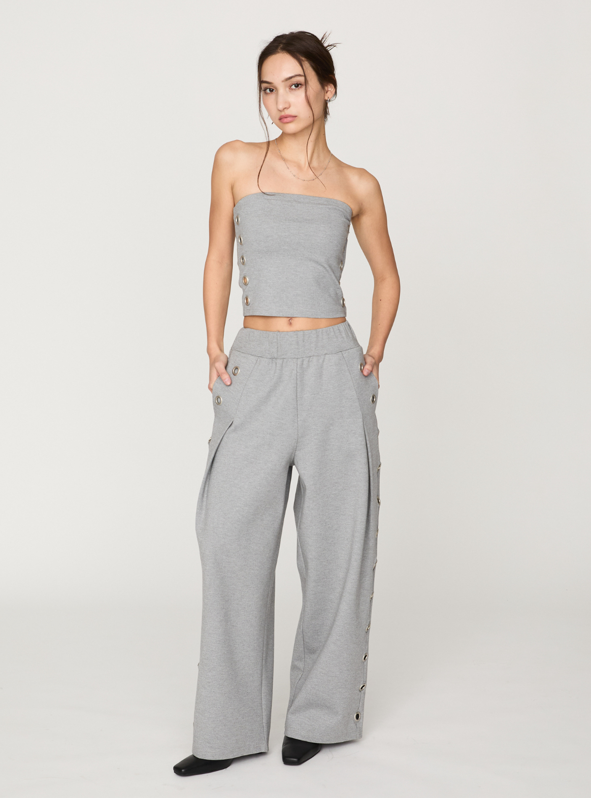 Smooth Eyelet Pants