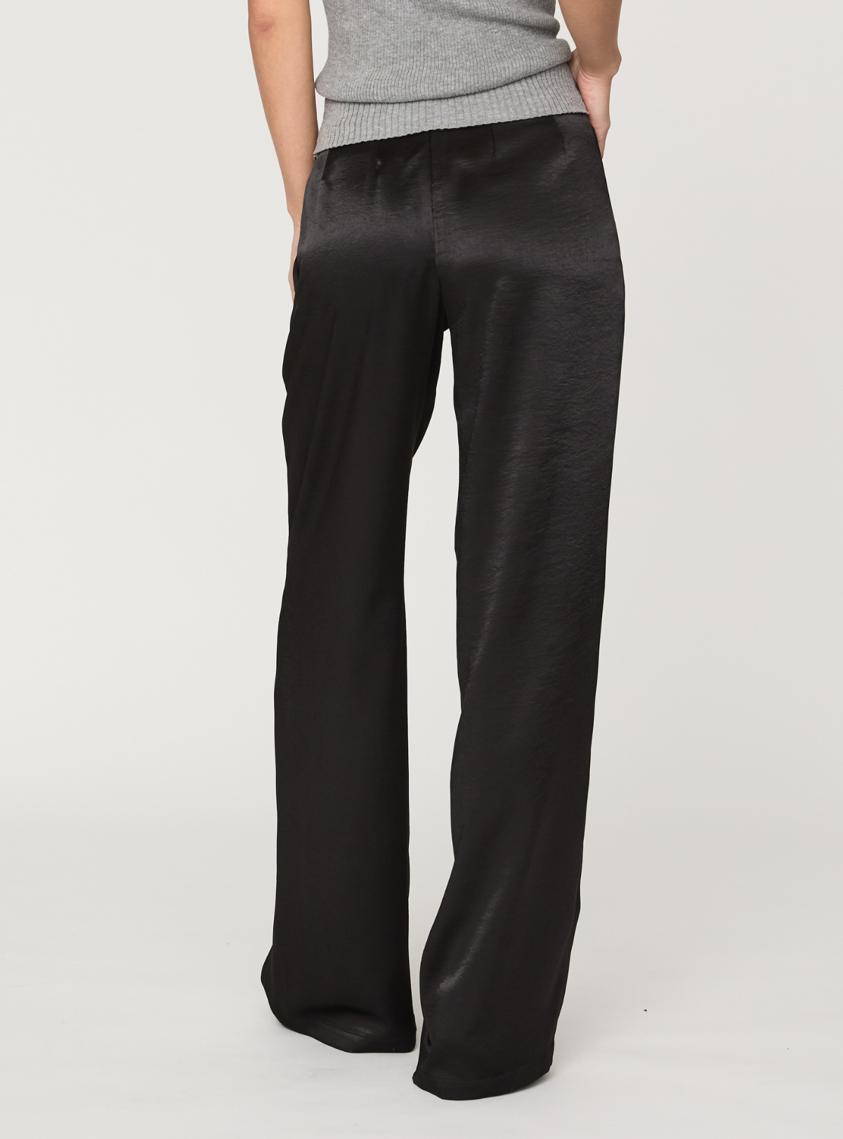 Cross Waist Satin Pants