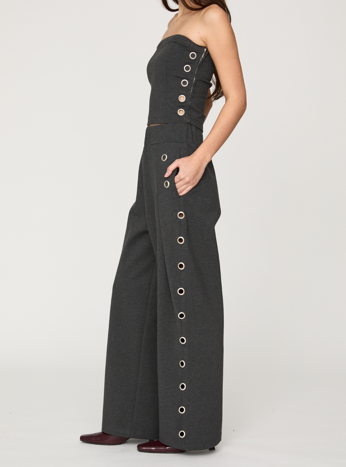 Smooth Eyelet Pants
