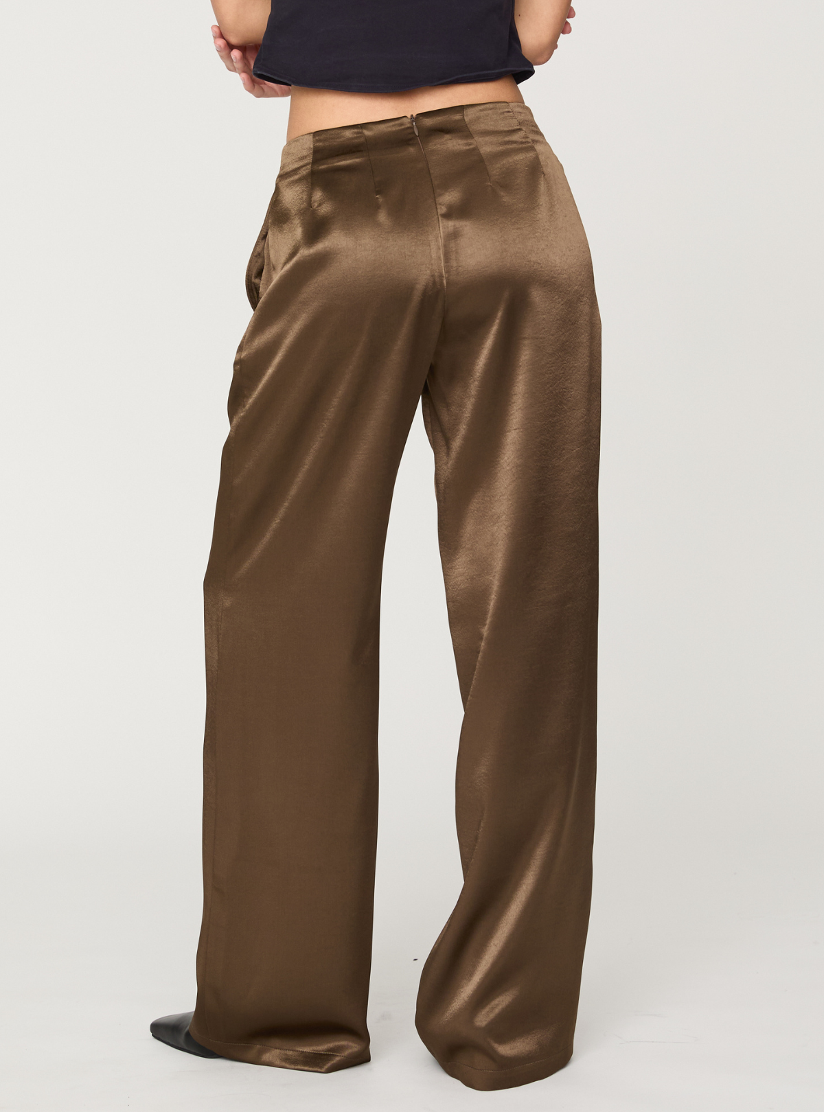 Cross Waist Satin Pants