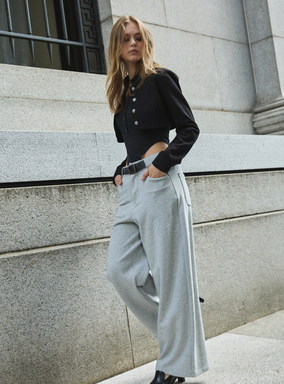 Belted Sweat Pants