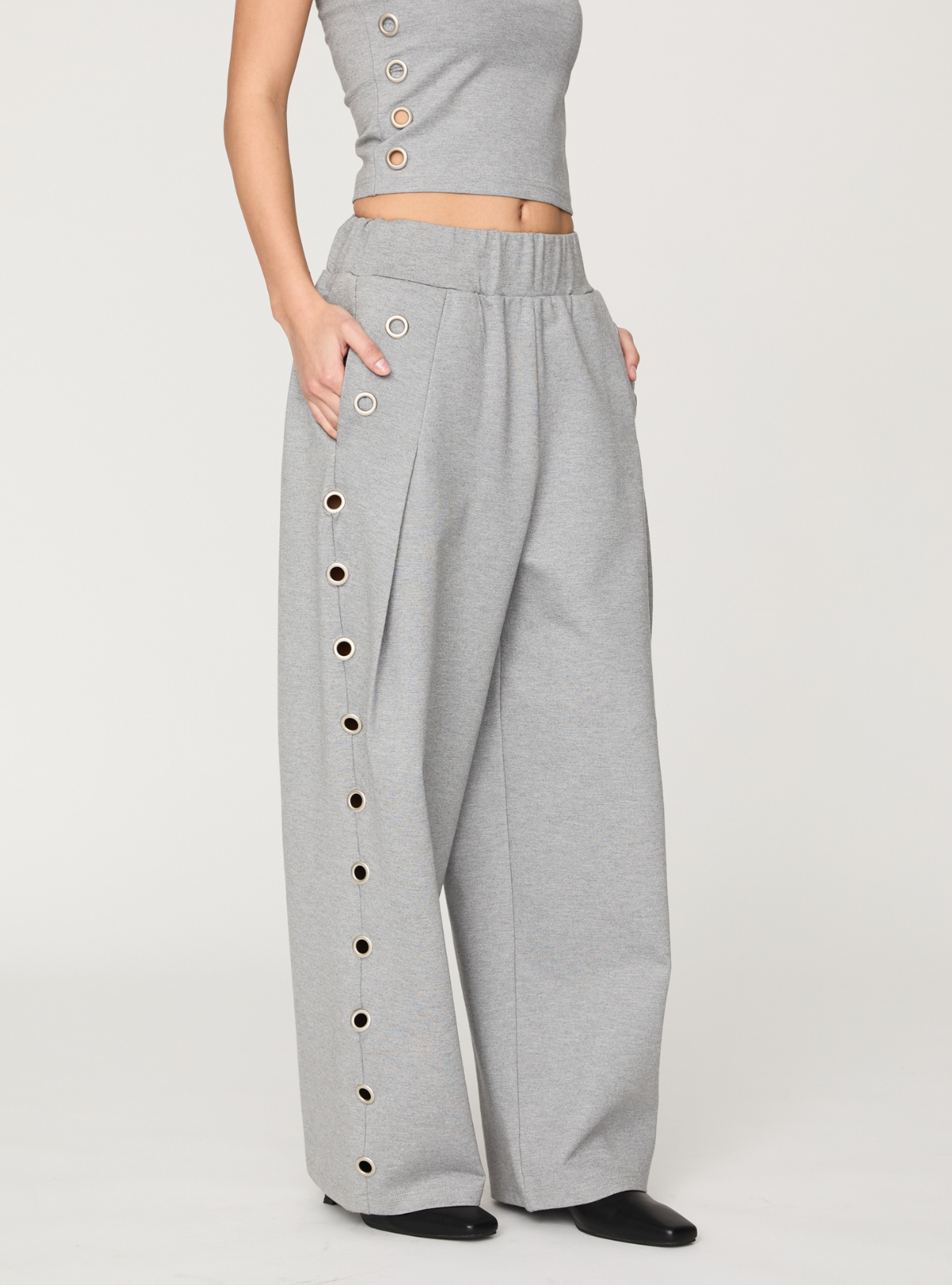 Smooth Eyelet Pants