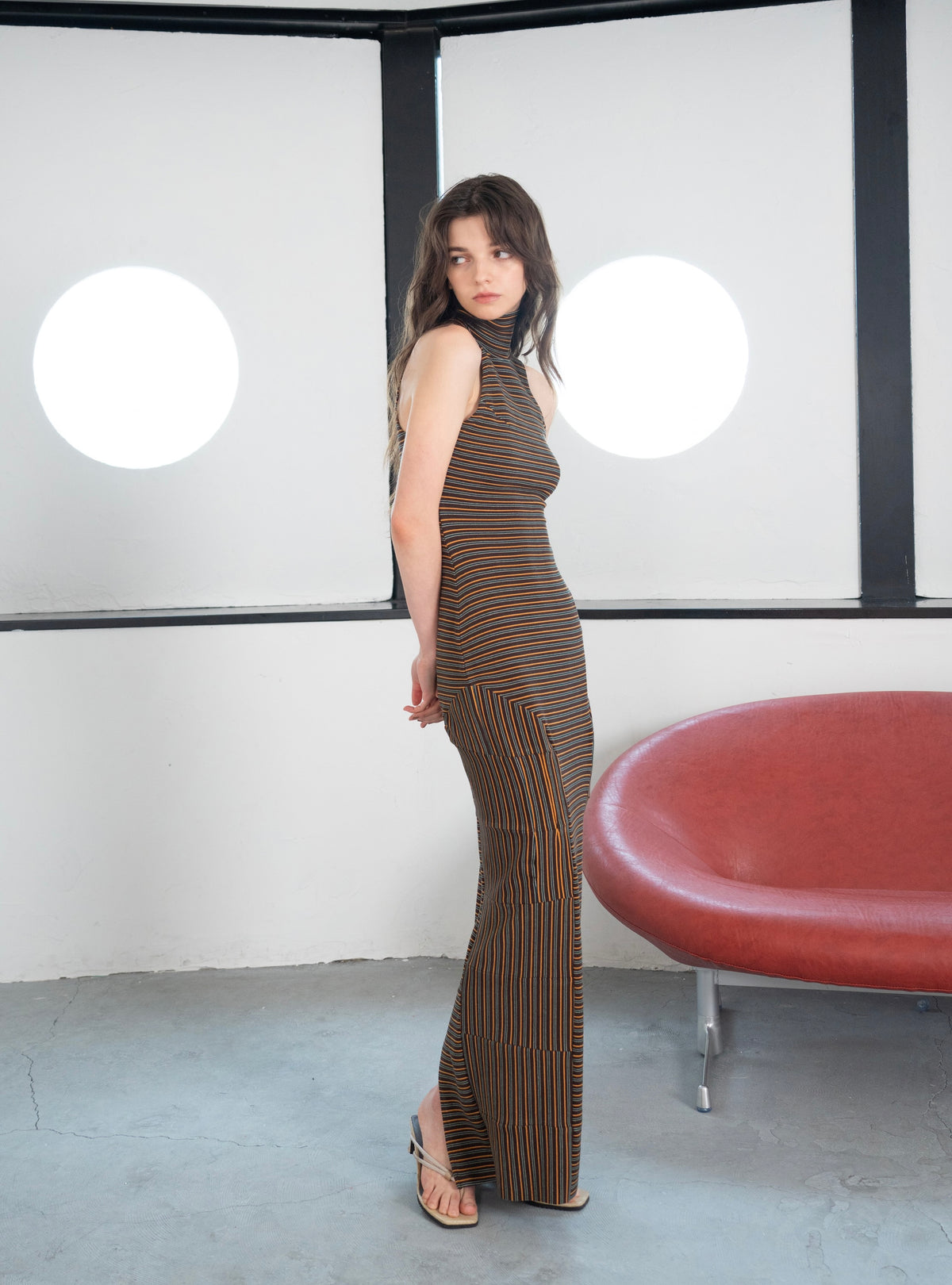 Multi Border Maxi Dress