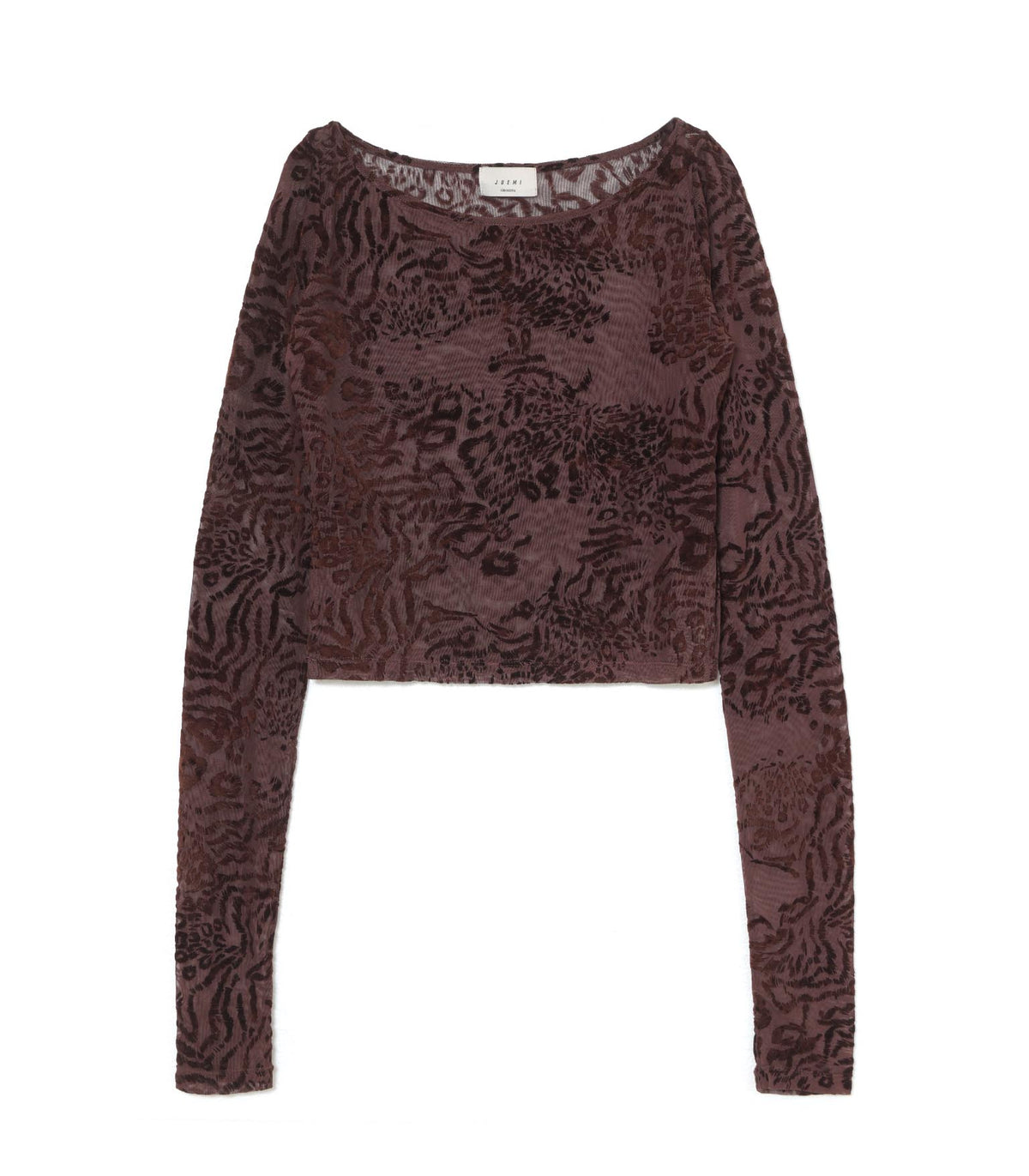 Side Slit Flocky Tulle Tops
