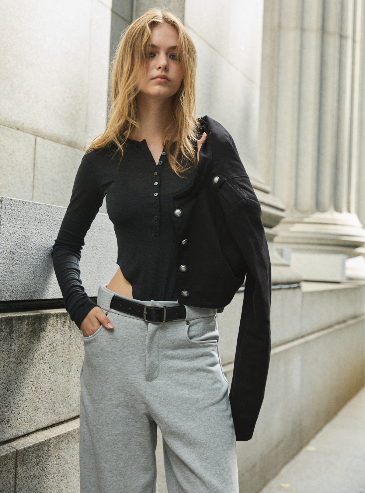 Belted Sweat Pants