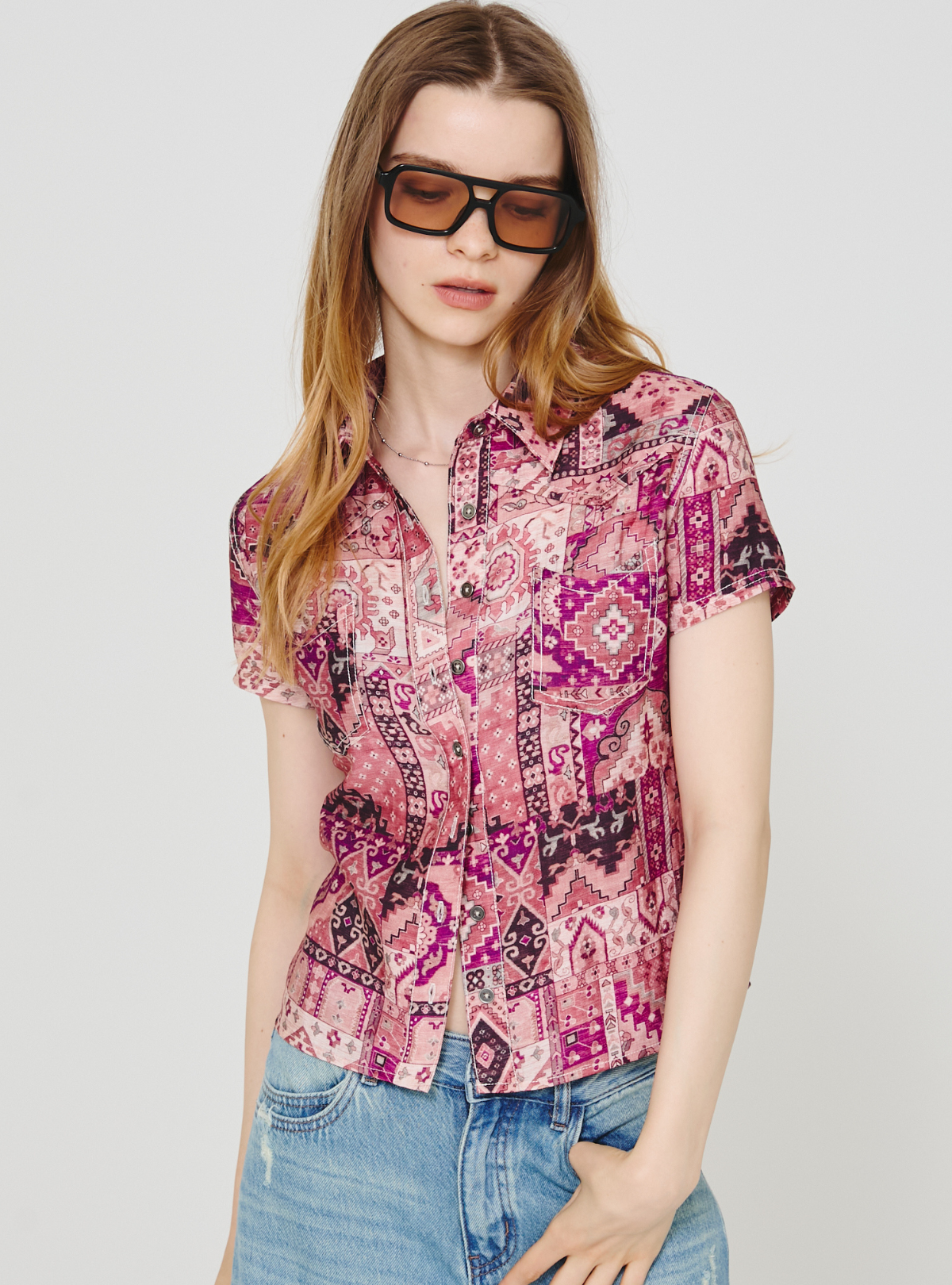 Back Slit 2way Shirt