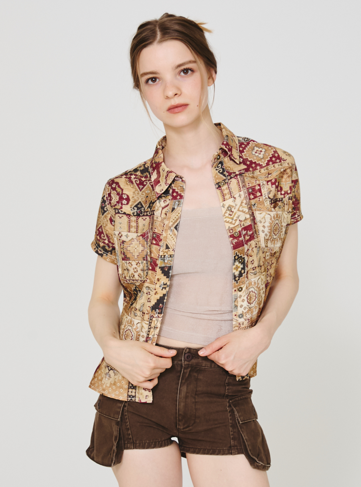 Back Slit 2way Shirt
