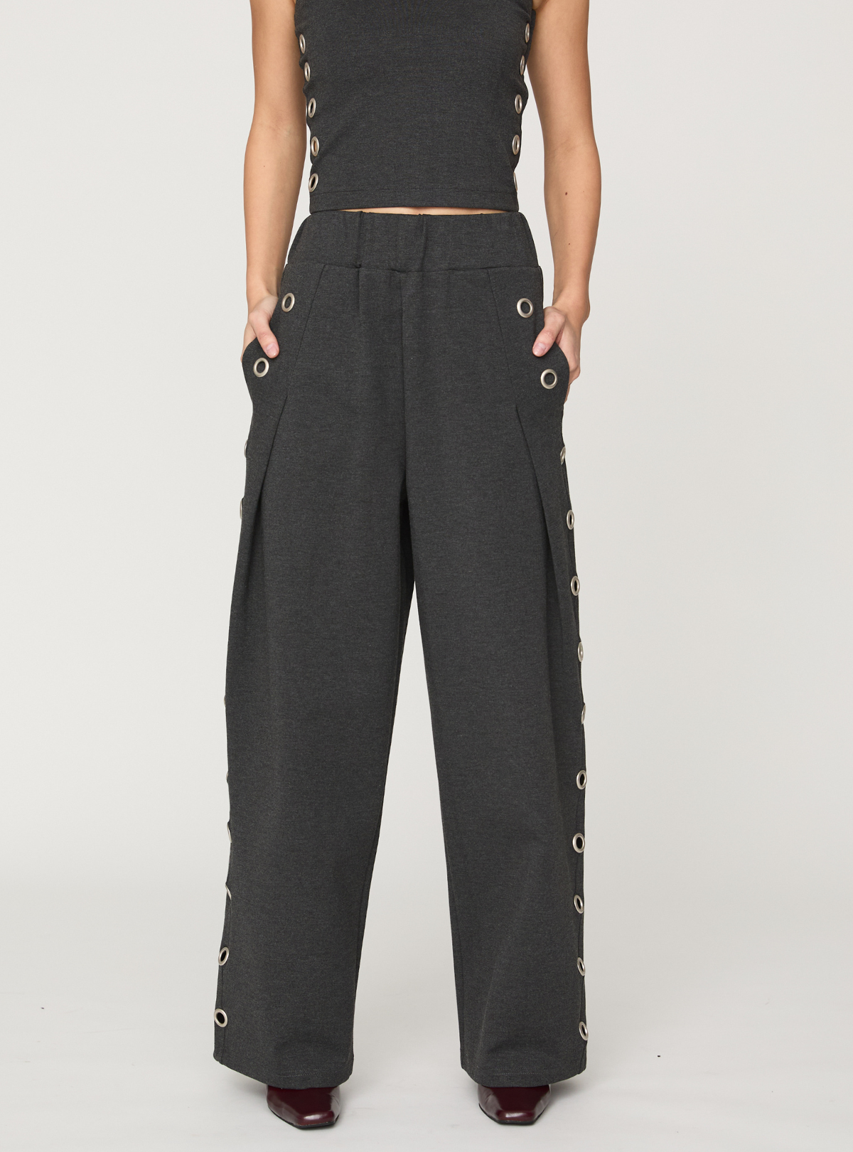 Smooth Eyelet Pants