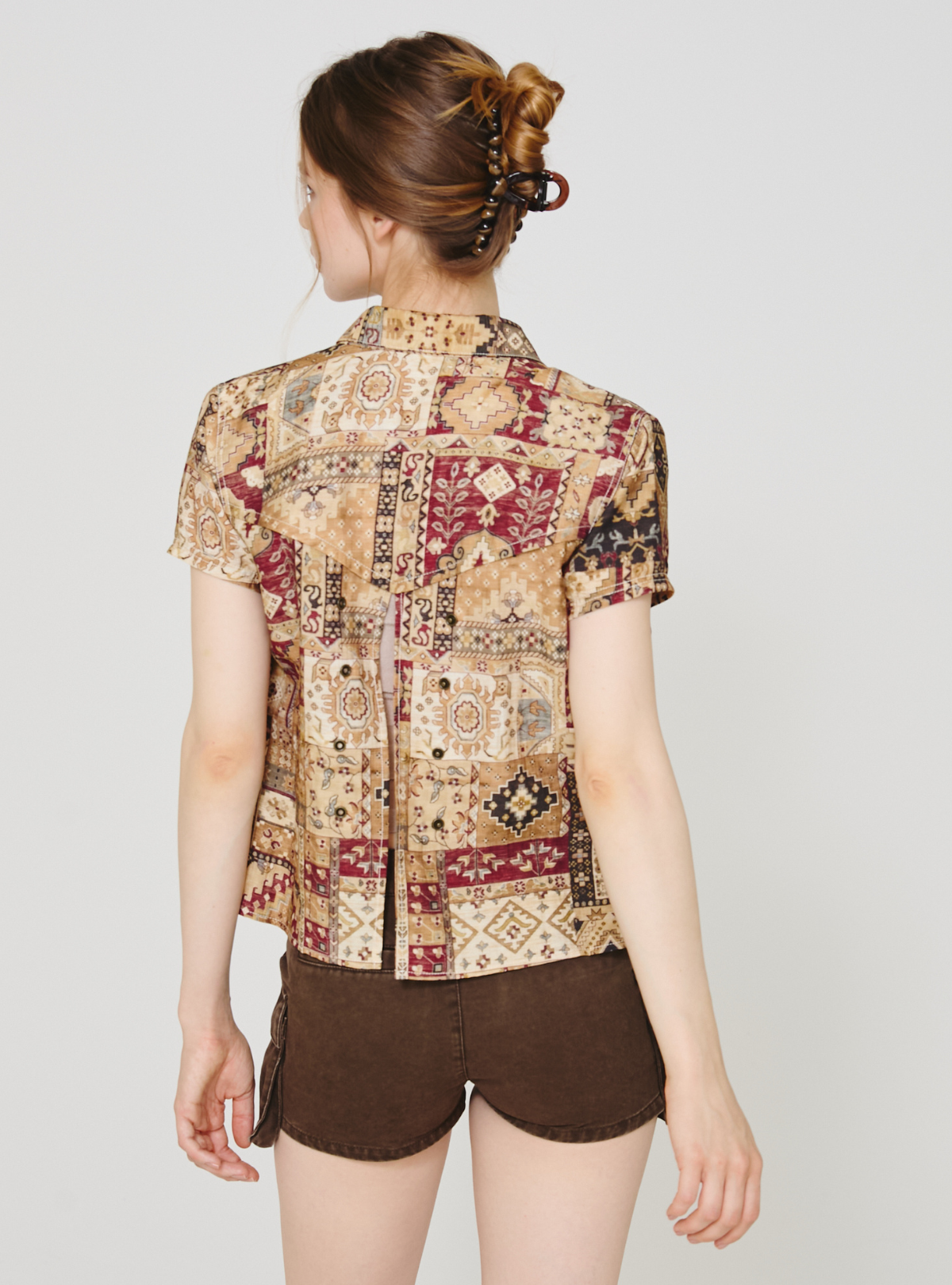 Back Slit 2way Shirt