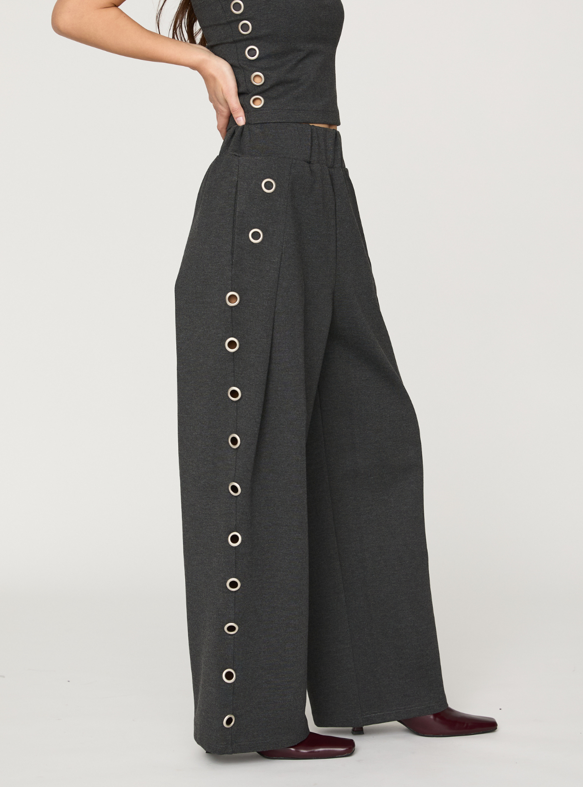Smooth Eyelet Pants