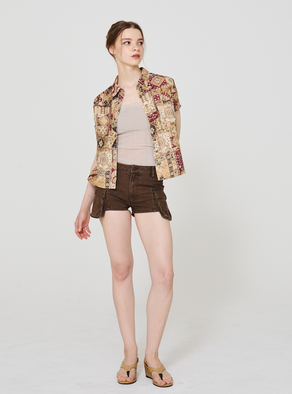 Back Slit 2way Shirt
