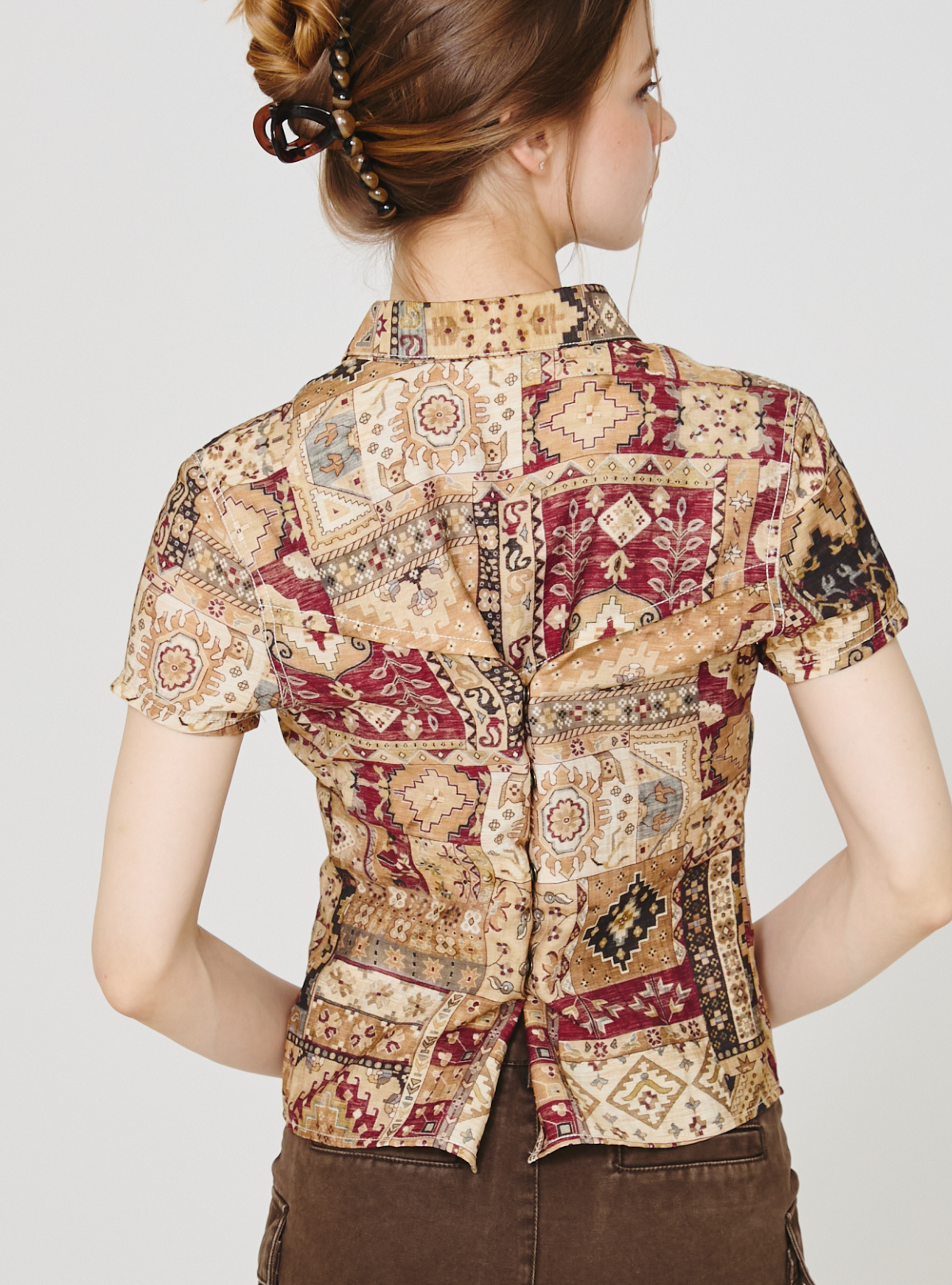 Back Slit 2way Shirt