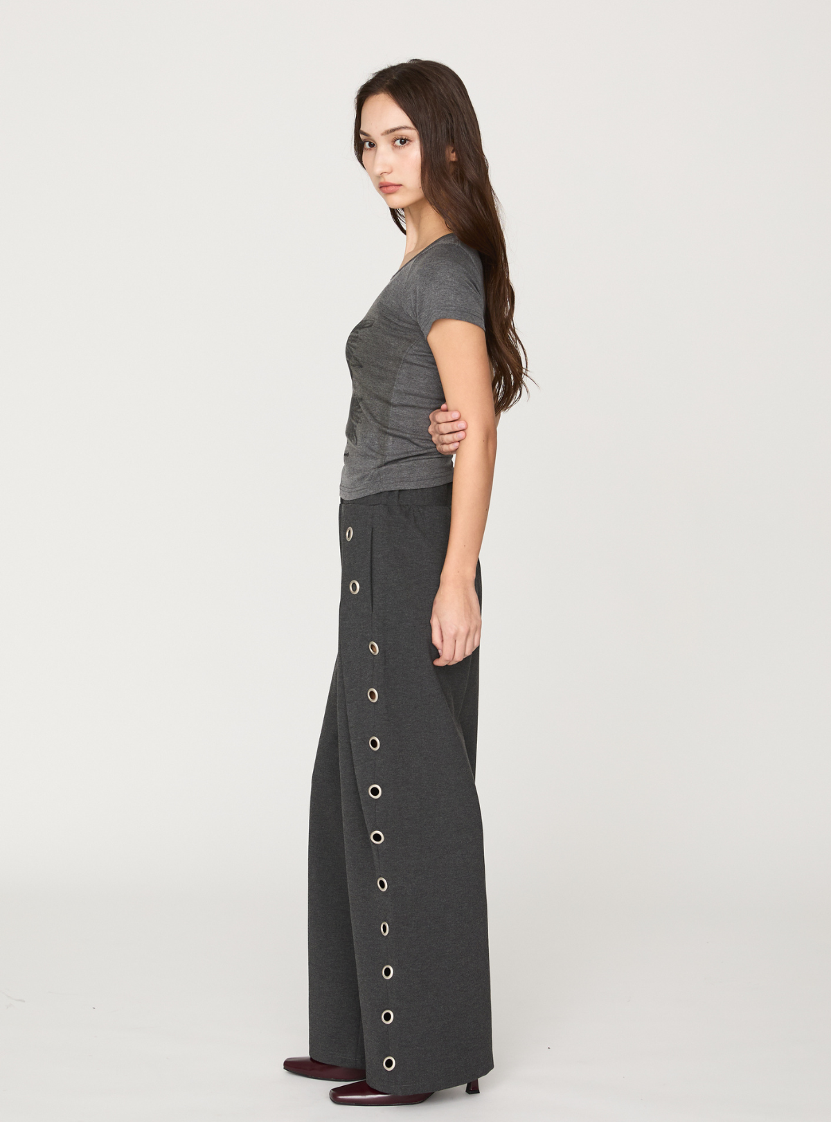 Smooth Eyelet Pants