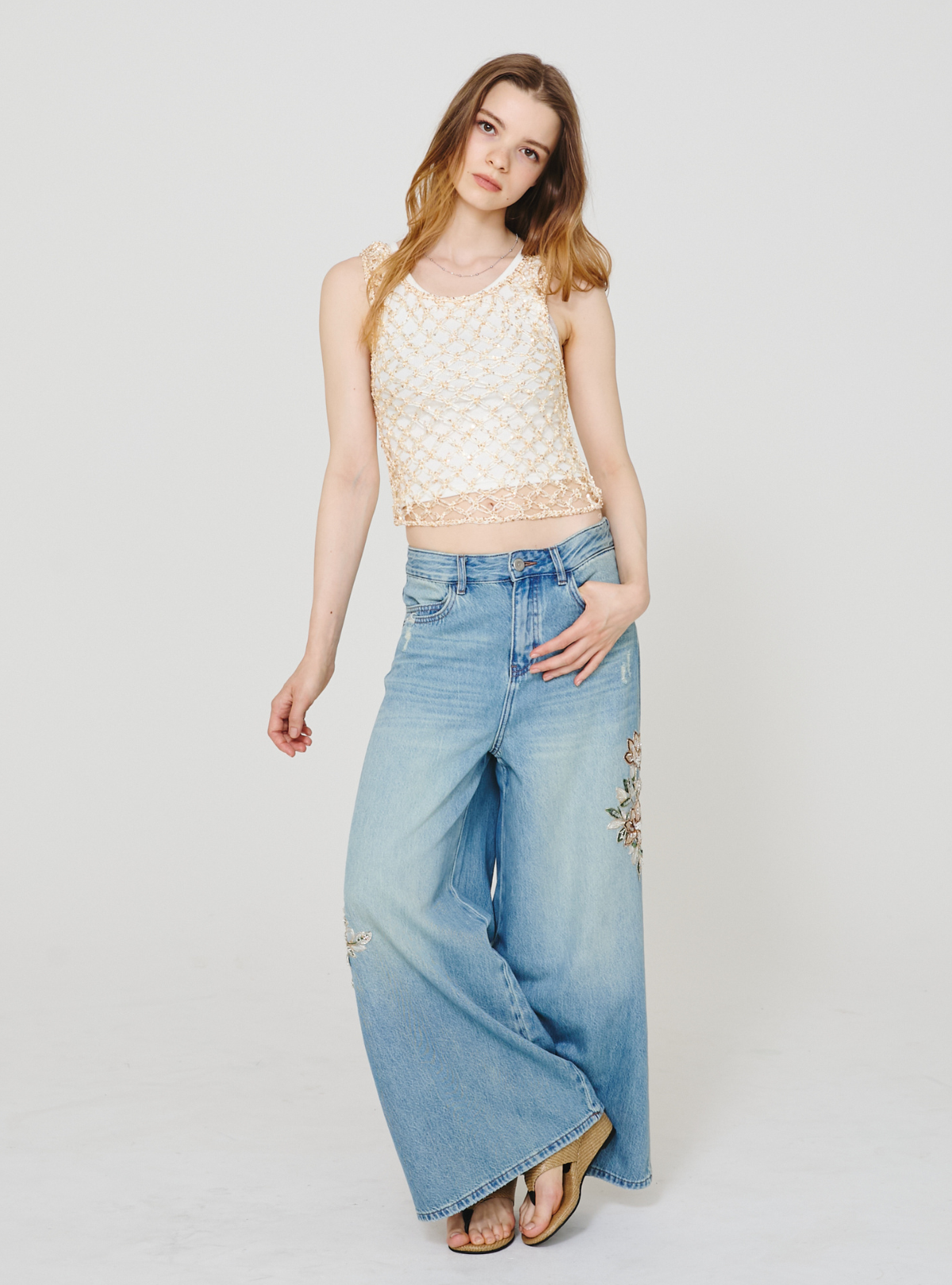 Sequin Lattice Tank Set