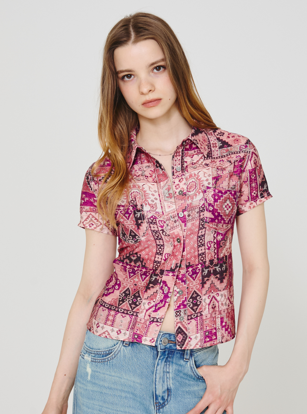 Back Slit 2way Shirt