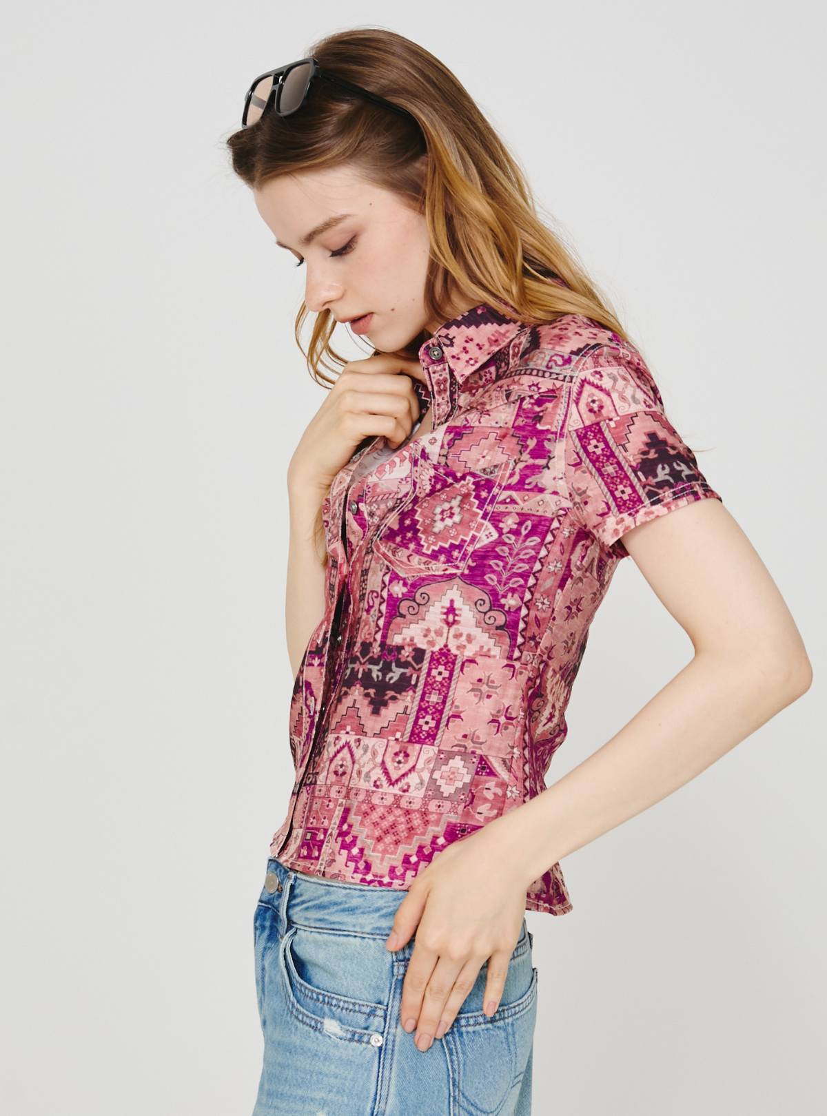 Back Slit 2way Shirt