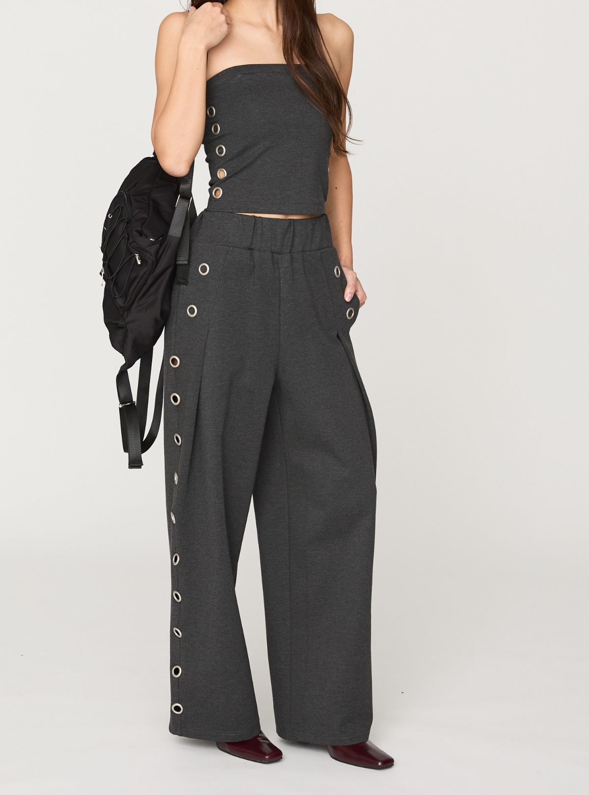 Smooth Eyelet Pants