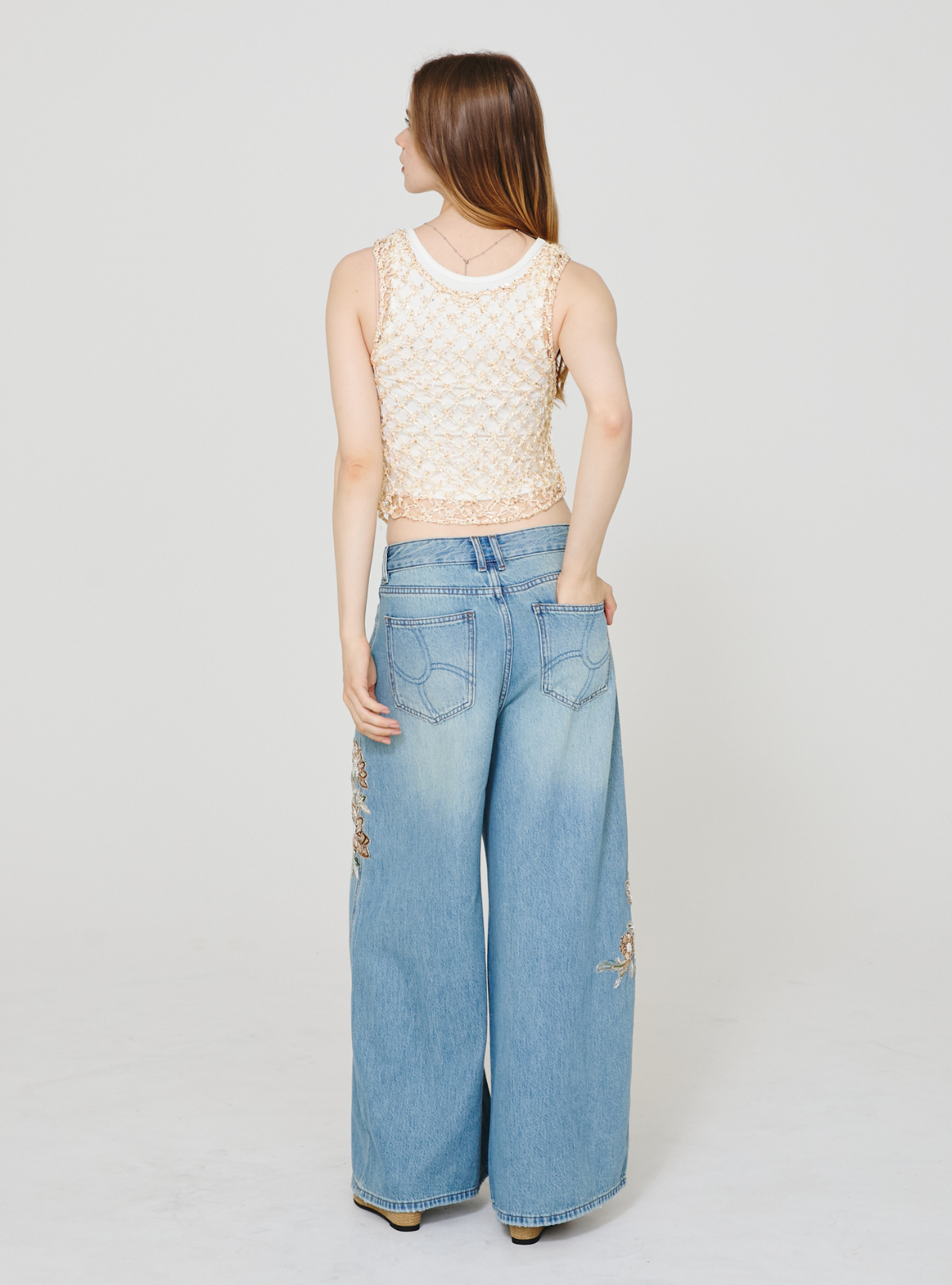 Sequin Lattice Tank Set