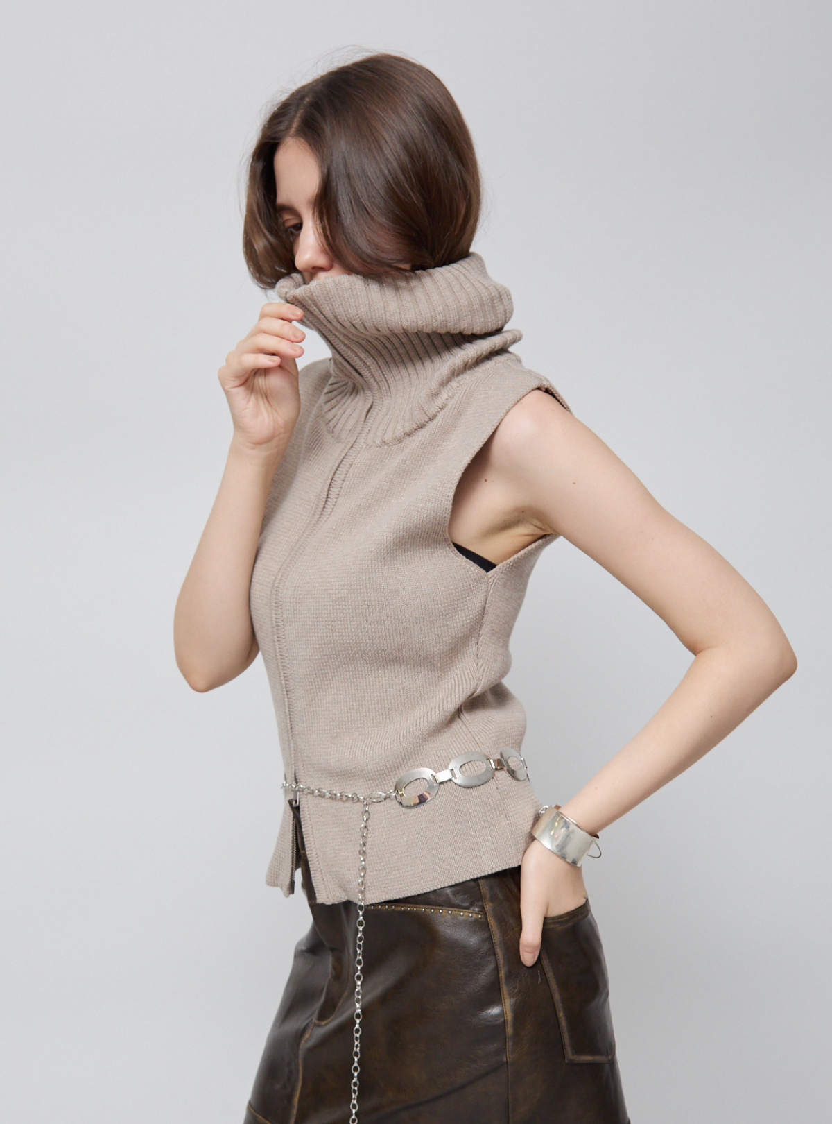 Loose Turtle Knit Tank