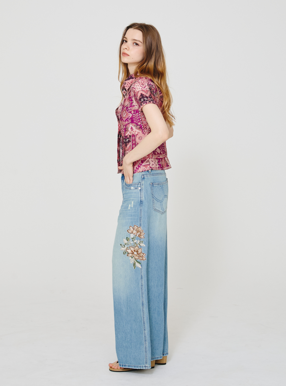 Back Slit 2way Shirt