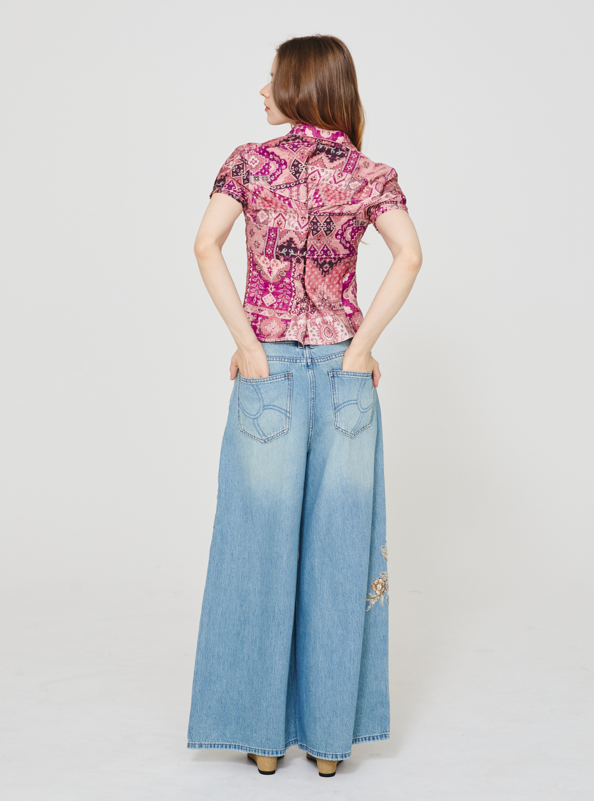 Back Slit 2way Shirt