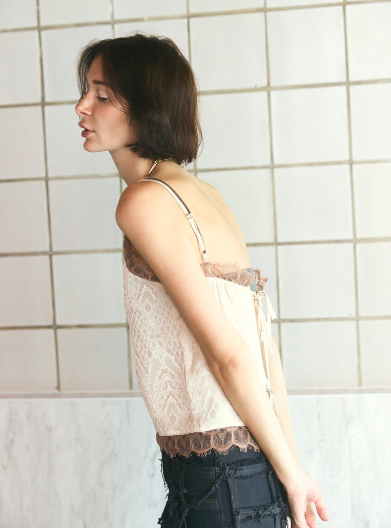 Back Knot Lace Cami
