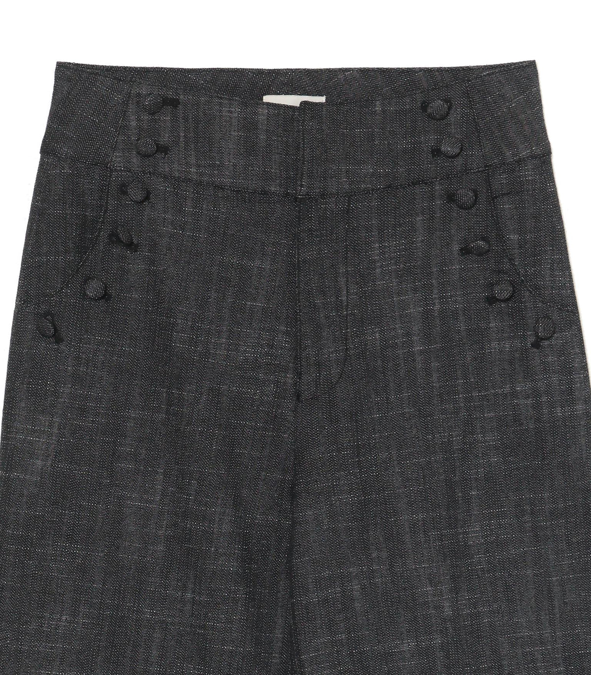 Covered Button Marine Flare Pants