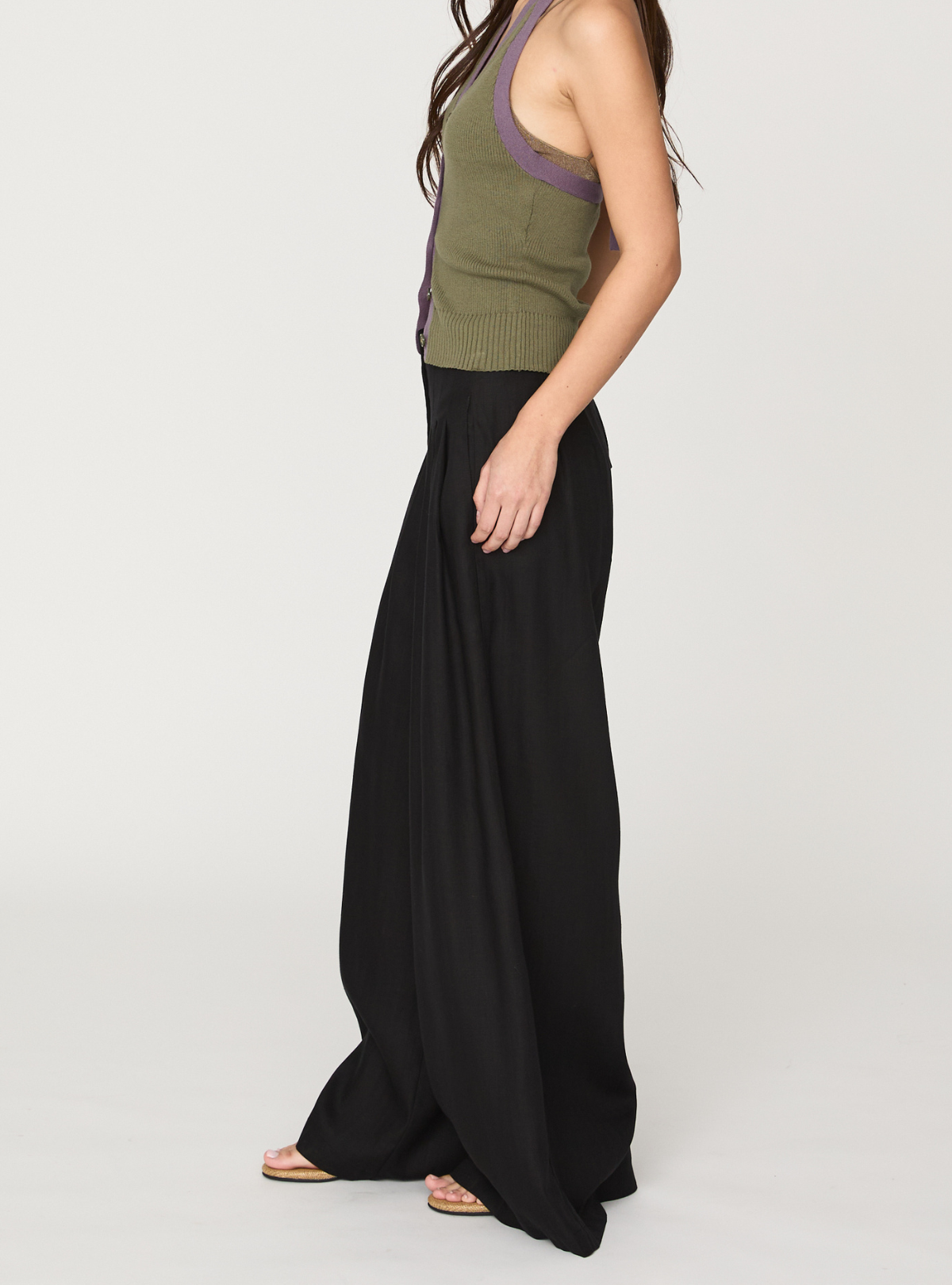 Linen Volume Wide Pants