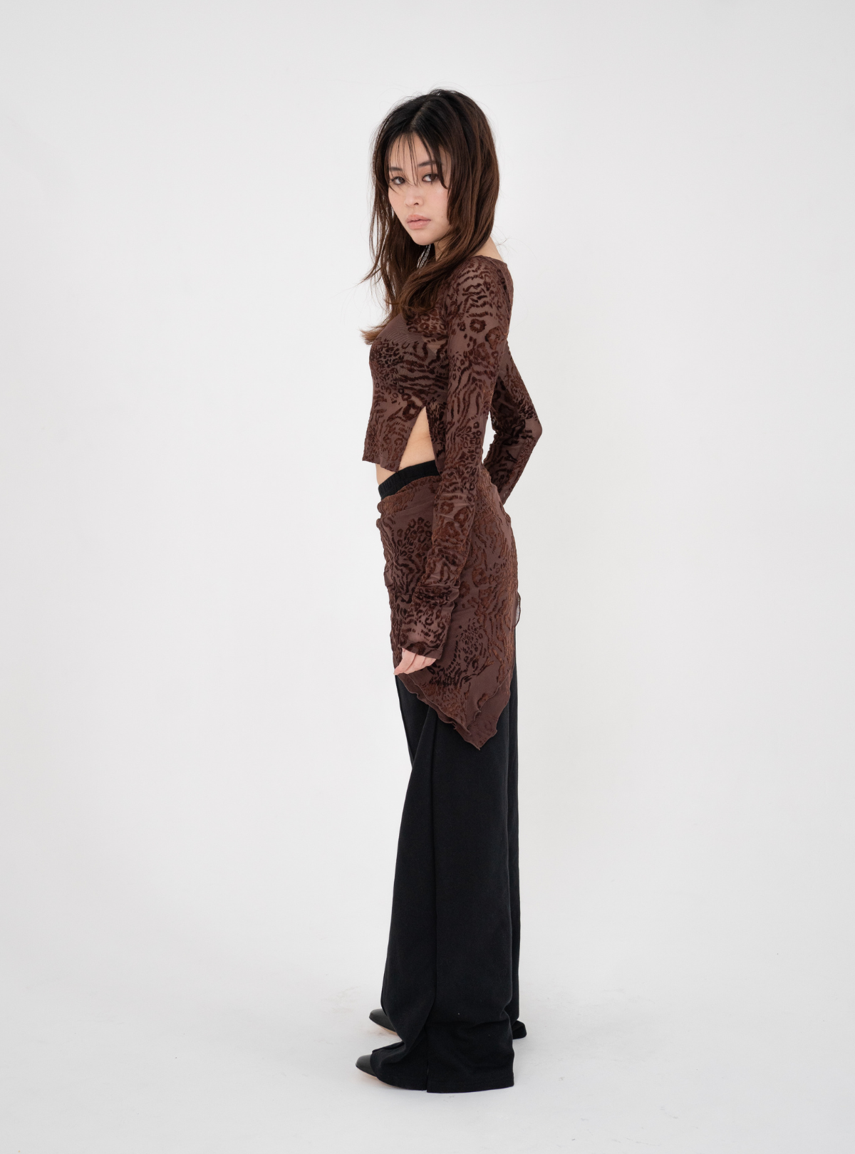 Flocky Tulle scarf