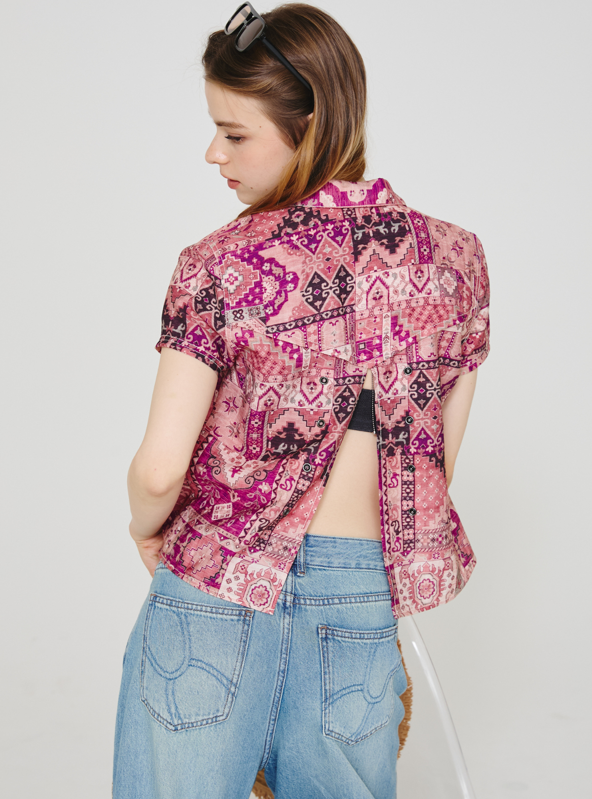 Back Slit 2way Shirt