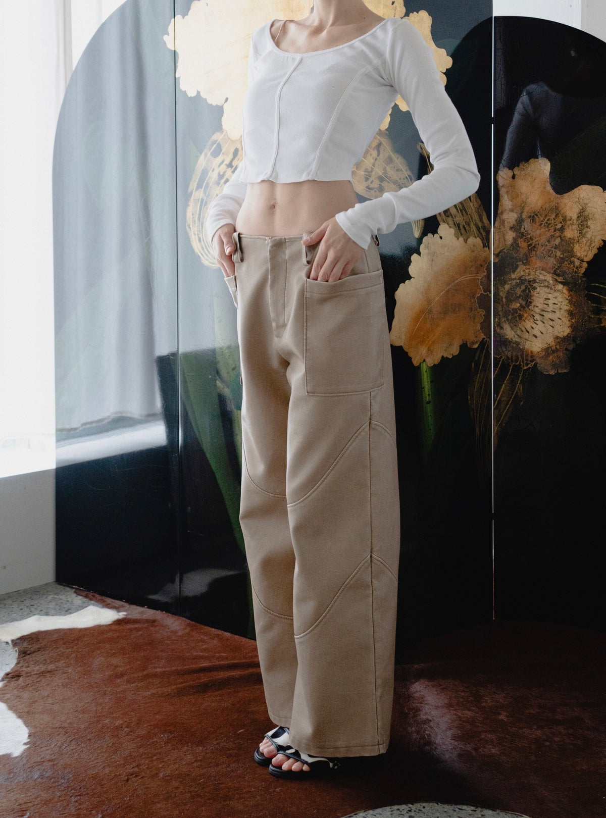 Modular Faux Leather Pants