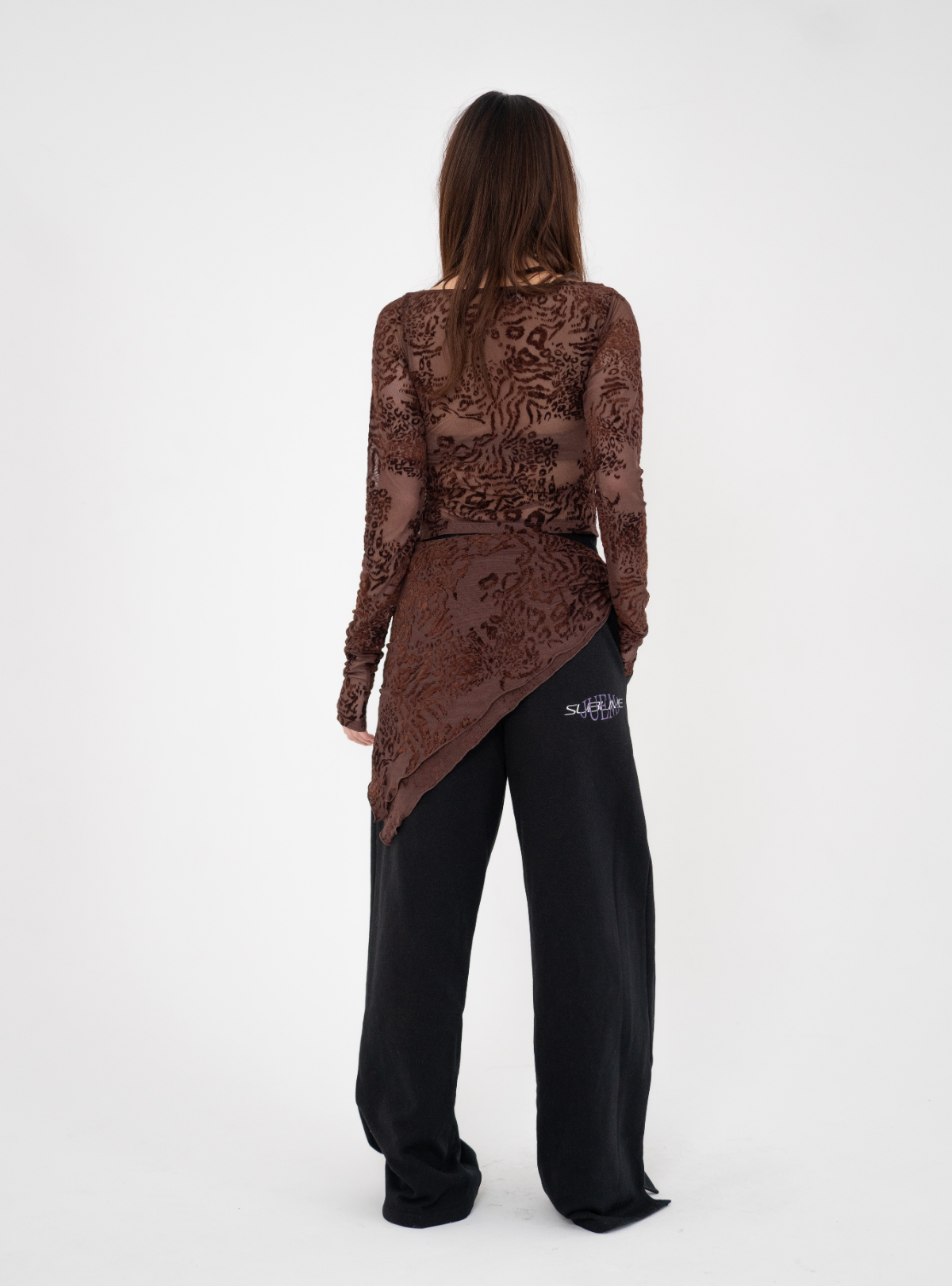 Flocky Tulle scarf