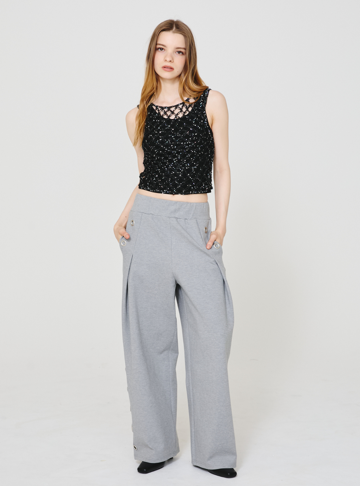 Sequin Lattice Tank Set