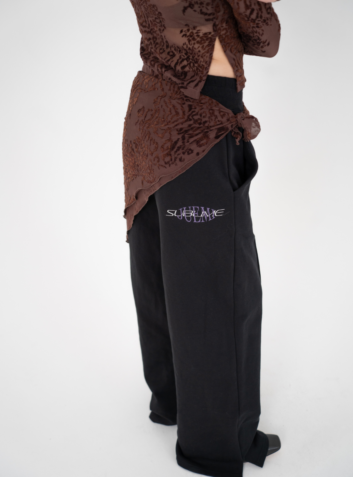 Flocky Tulle scarf