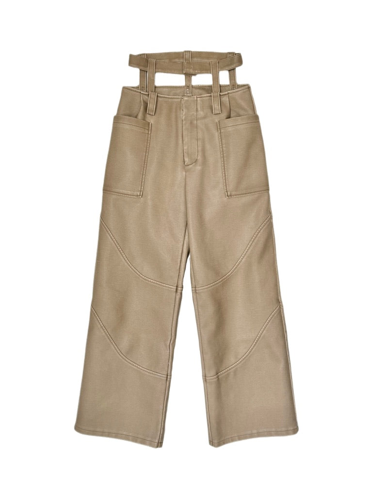 Modular Faux Leather Pants