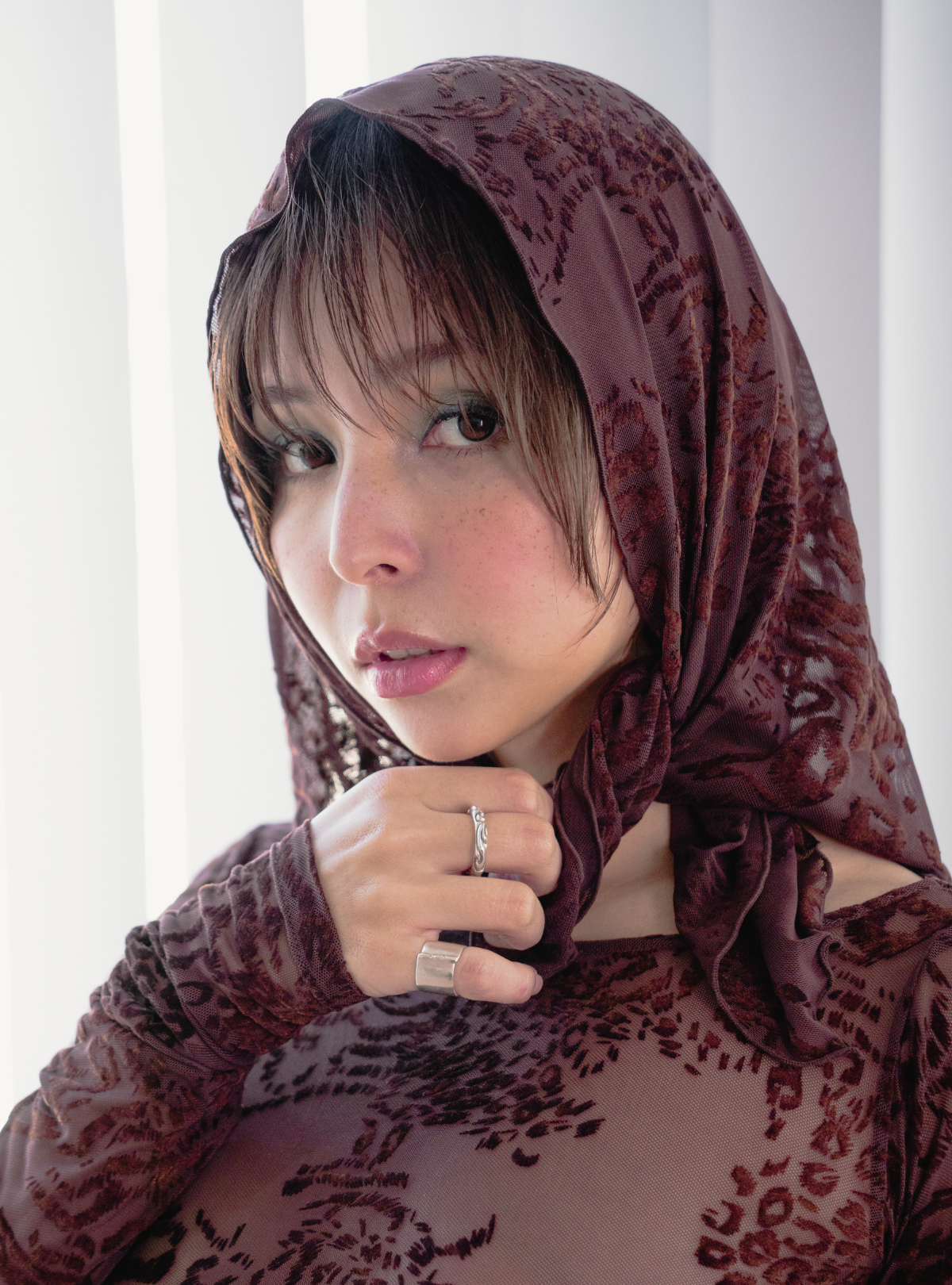 Flocky Tulle scarf