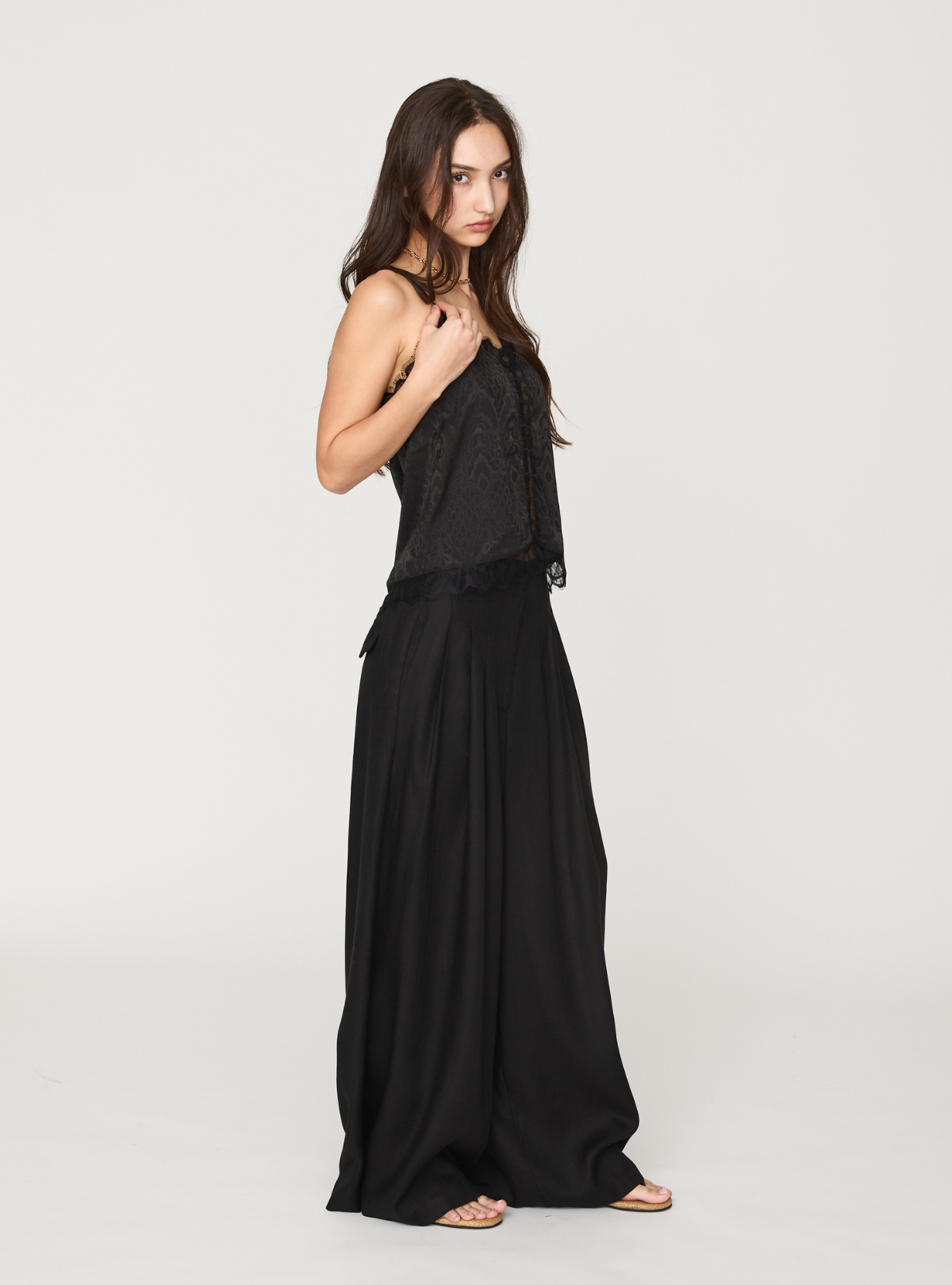 Linen Volume Wide Pants