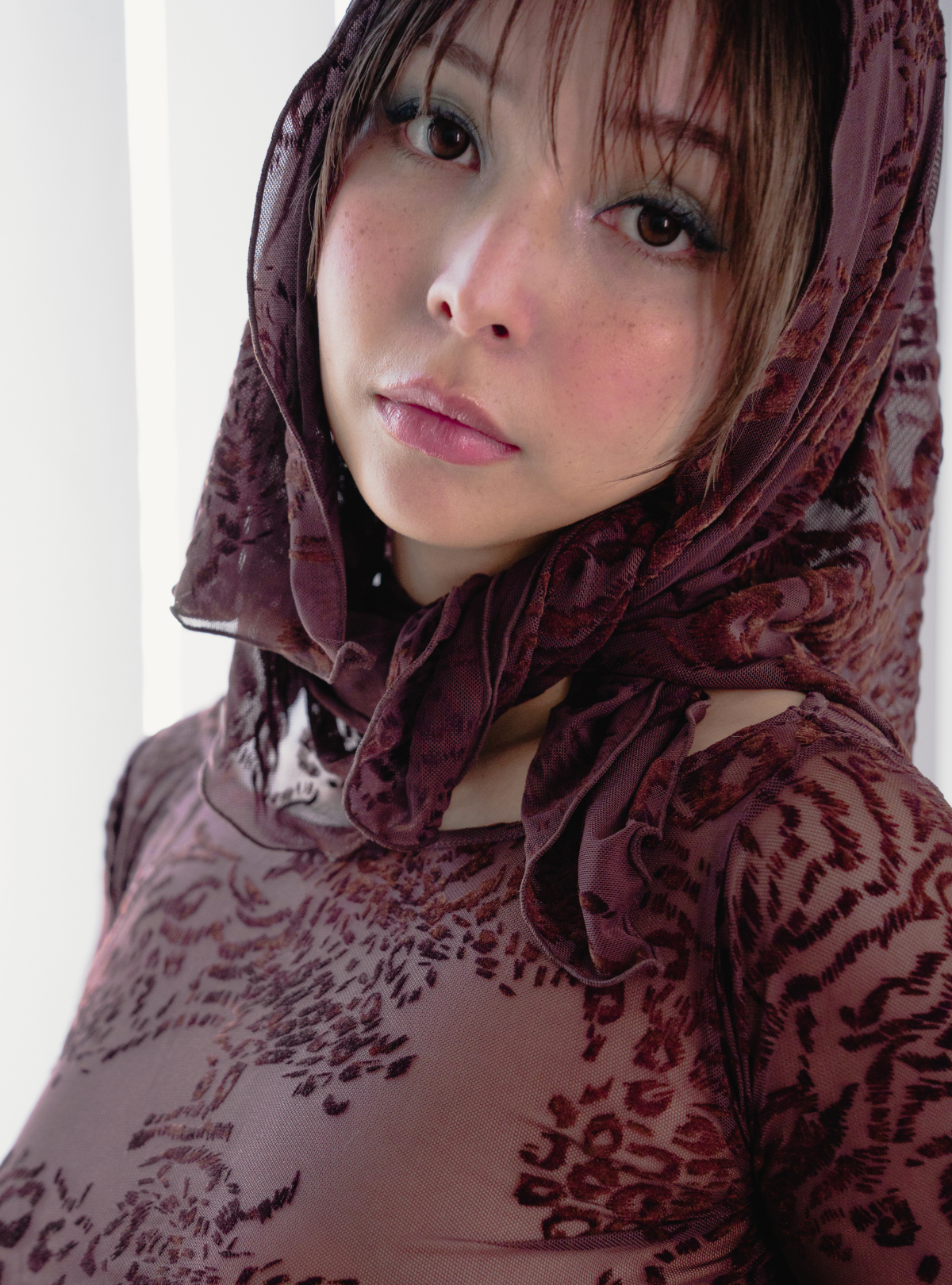 Flocky Tulle scarf