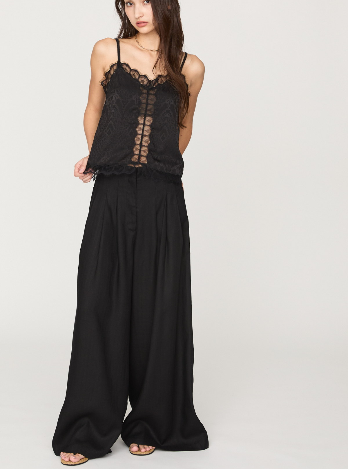 Linen Volume Wide Pants