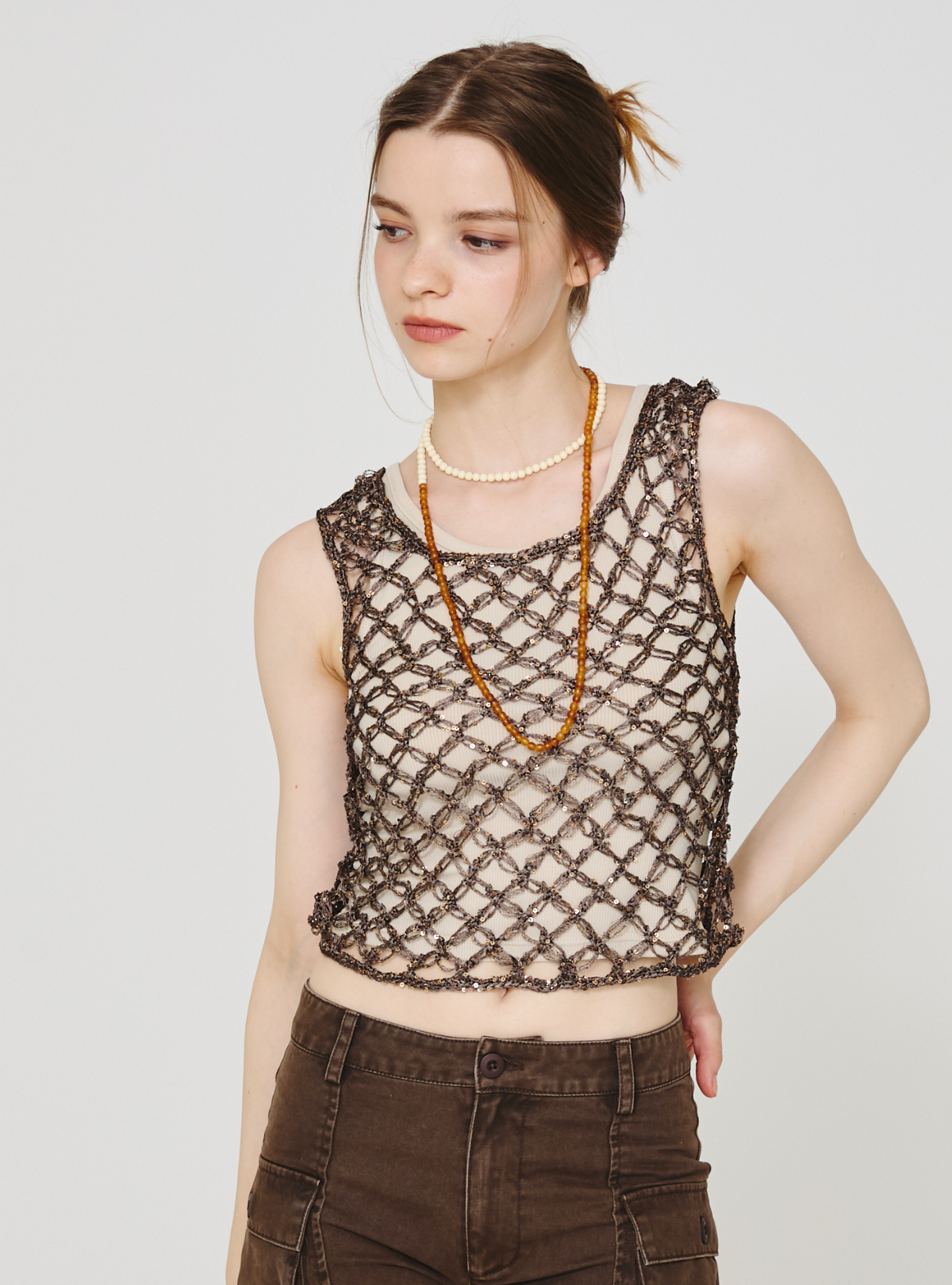 Sequin Lattice Tank Set